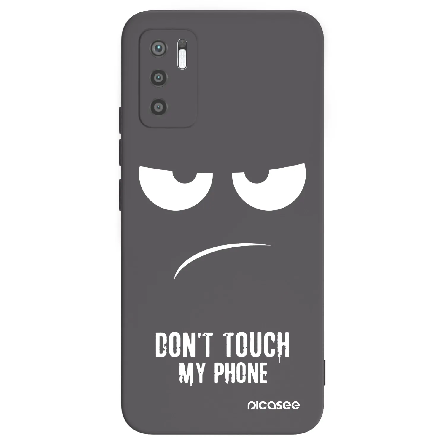Picasee silikonski črni ovitek za Xiaomi Redmi Note 10 5G - Don't Touch My Phone