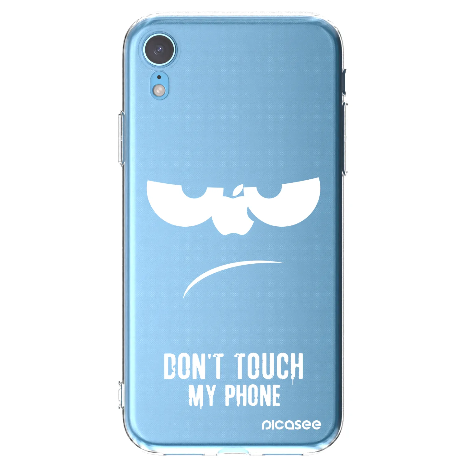 Picasee silikonski prozorni ovitek za Apple iPhone XR - Don't Touch My Phone