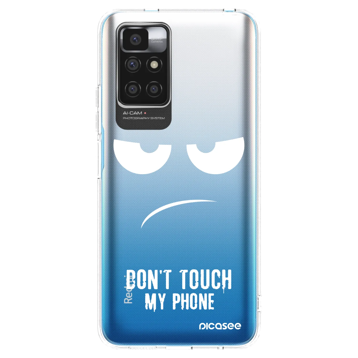 Picasee silikonski prozorni ovitek za Xiaomi Redmi 10 - Don't Touch My Phone