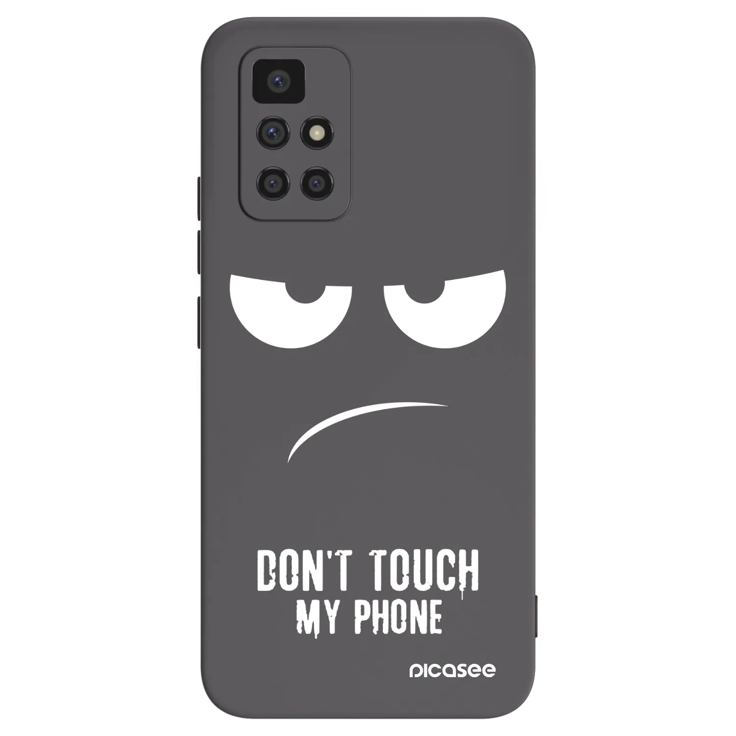 Picasee silikonski črni ovitek za Xiaomi Redmi 10 - Don't Touch My Phone