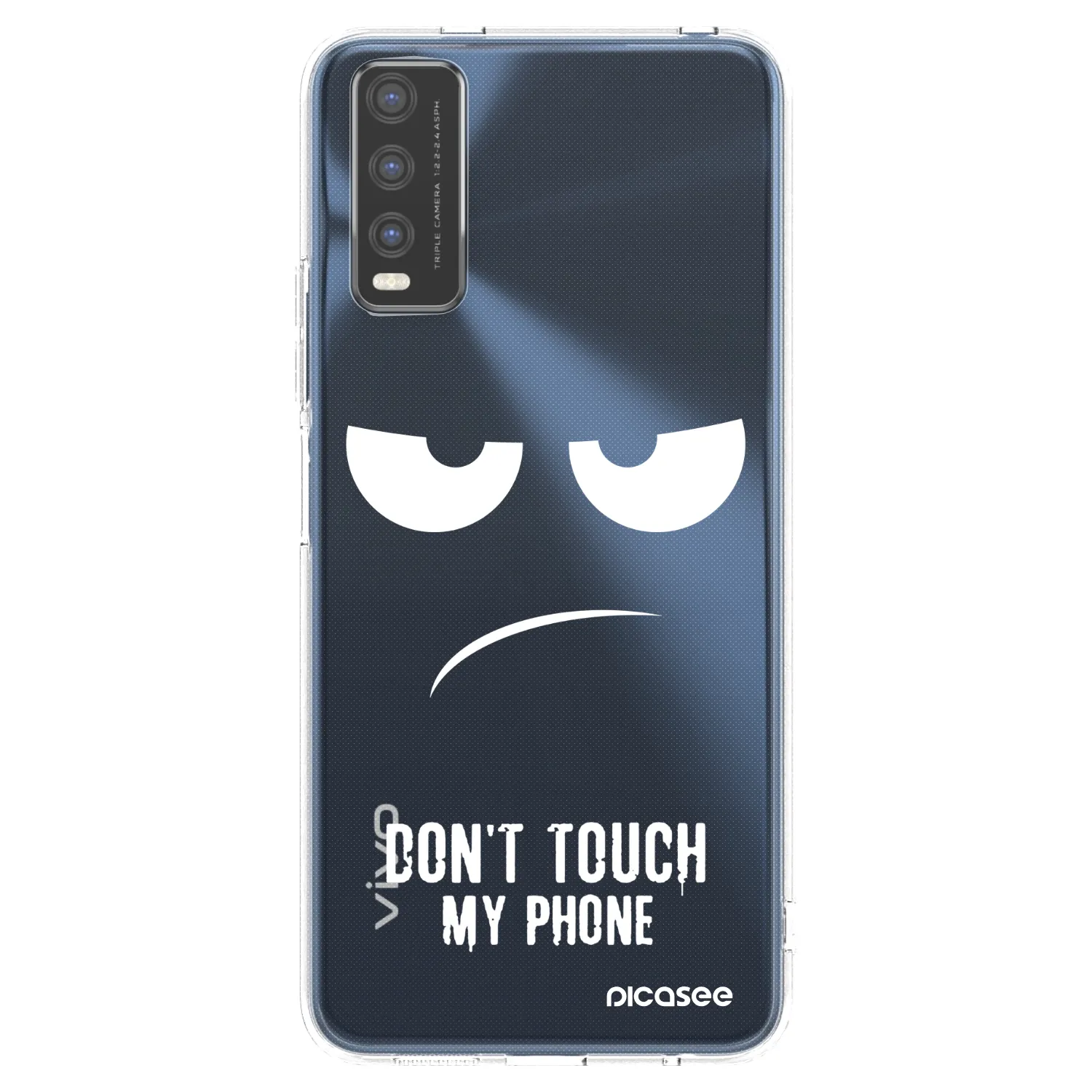 Picasee silikonski prozorni ovitek za Vivo Y20s - Don't Touch My Phone