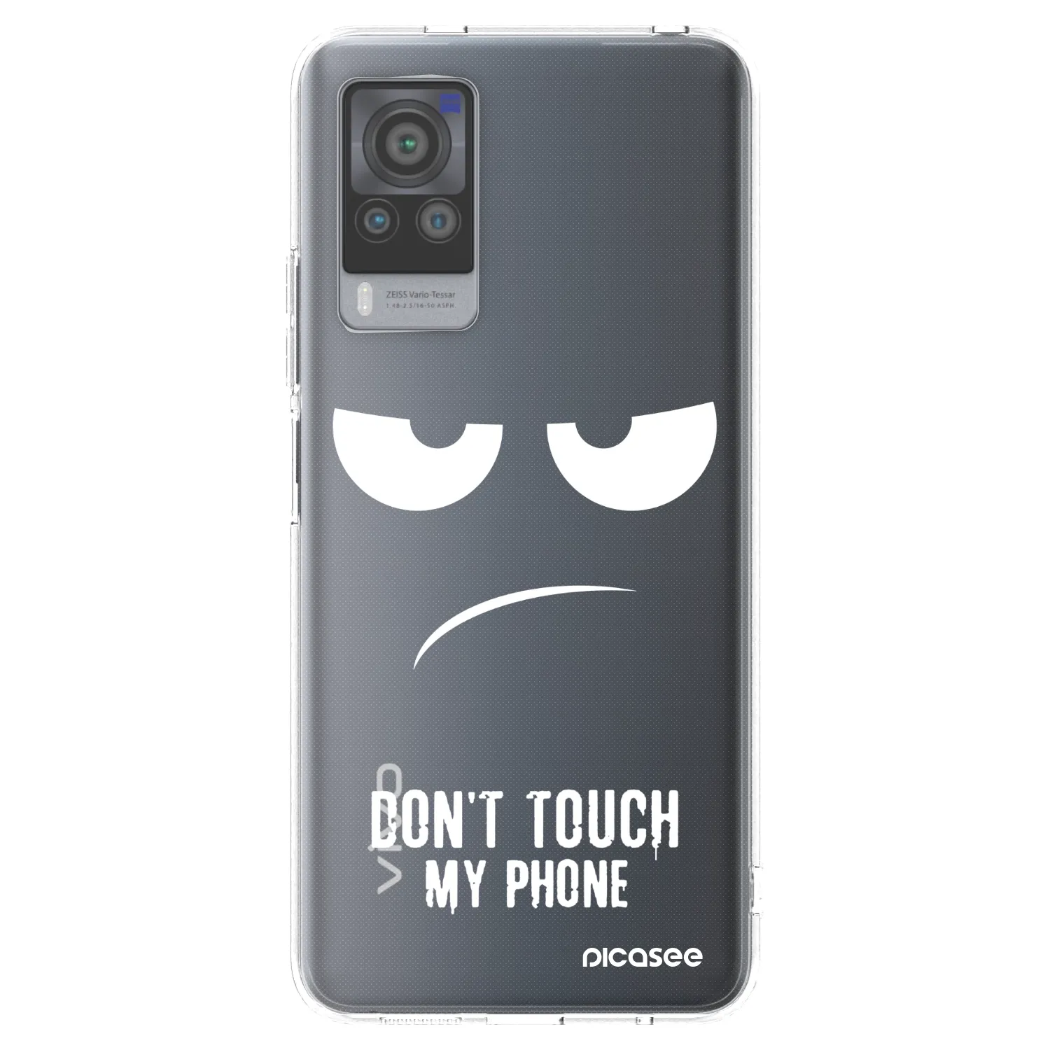 Picasee silikonski prozorni ovitek za Vivo X60 Pro 5G - Don't Touch My Phone