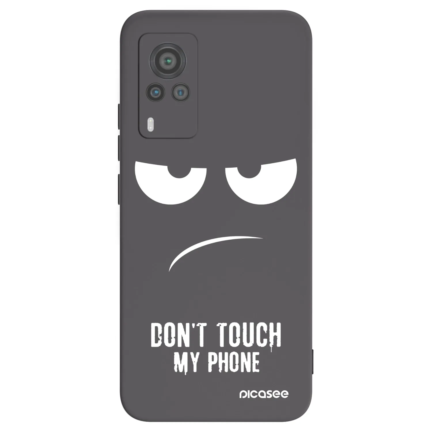 Picasee silikonski črni ovitek za Vivo X60 Pro 5G - Don't Touch My Phone