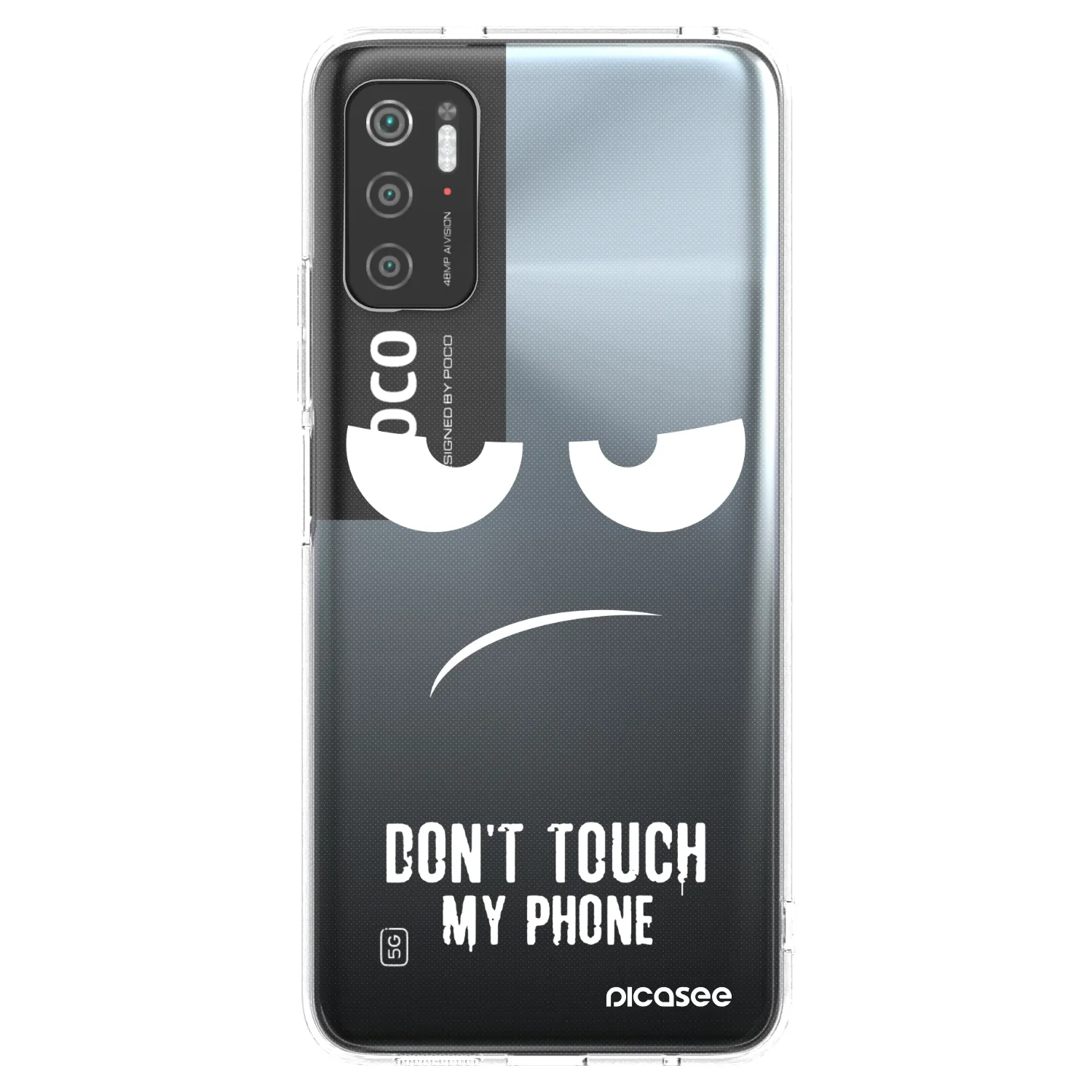 Picasee silikonski prozorni ovitek za Xiaomi Poco M3 Pro 5G - Don't Touch My Phone