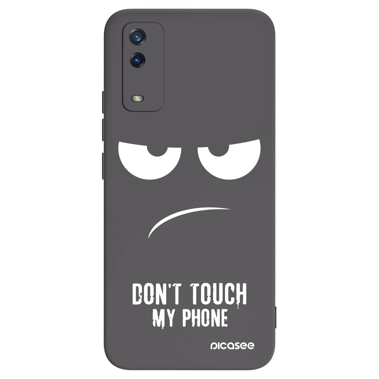 Picasee silikonski črni ovitek za Vivo Y11s - Don't Touch My Phone