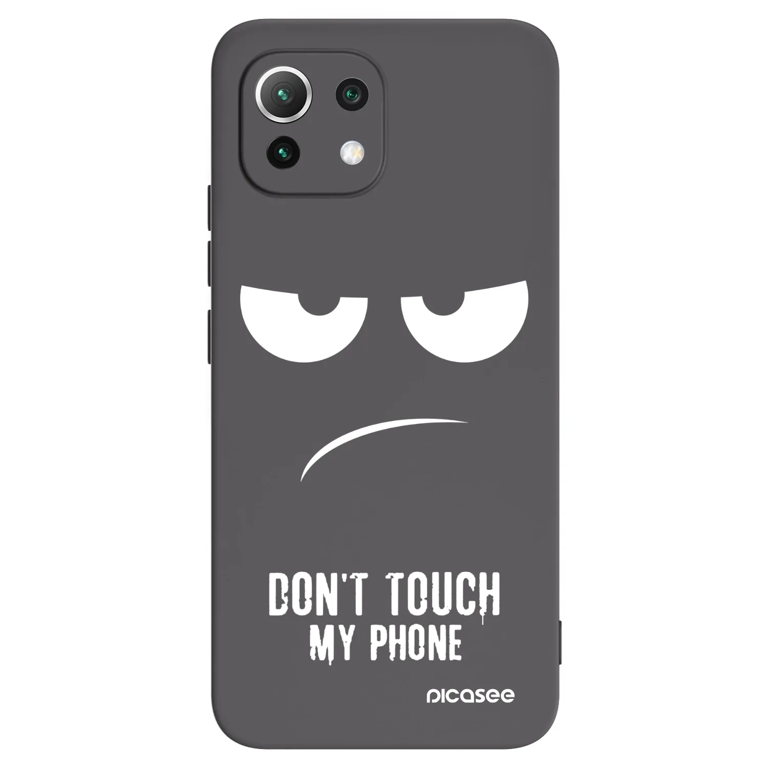 Picasee silikonski črni ovitek za Xiaomi 11 Lite 5G NE - Don't Touch My Phone
