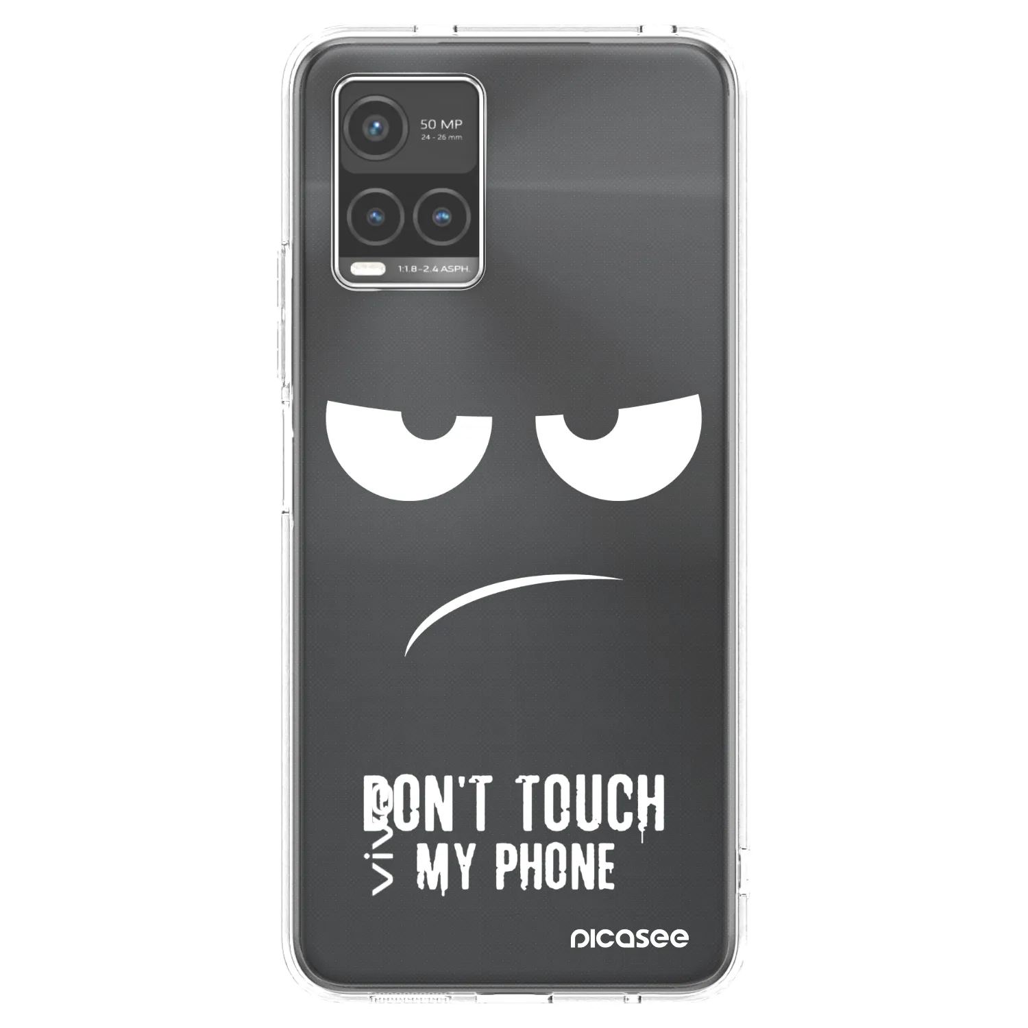 Picasee silikonski prozorni ovitek za Vivo Y33s - Don't Touch My Phone