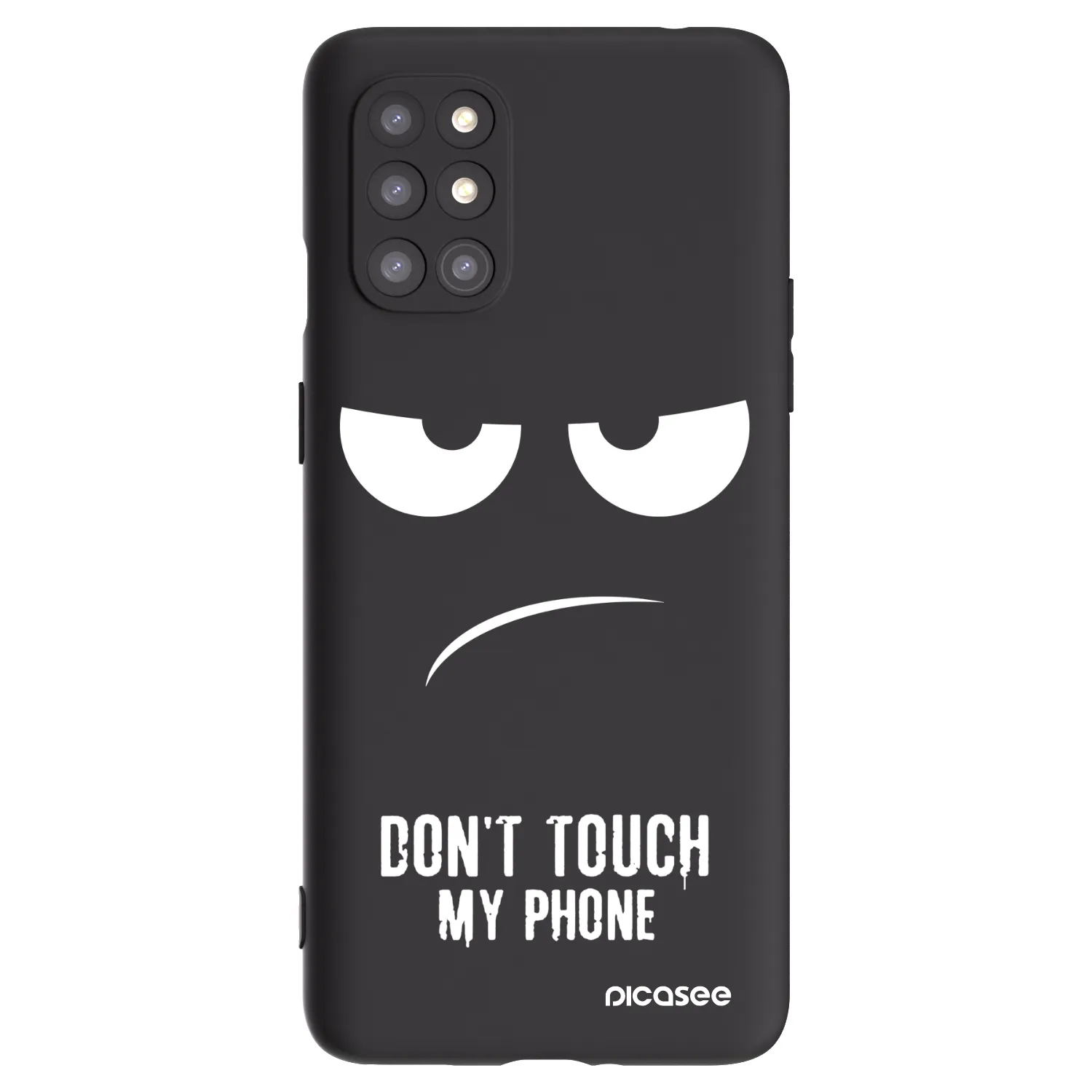 Picasee silikonski črni ovitek za OnePlus 8T - Don't Touch My Phone
