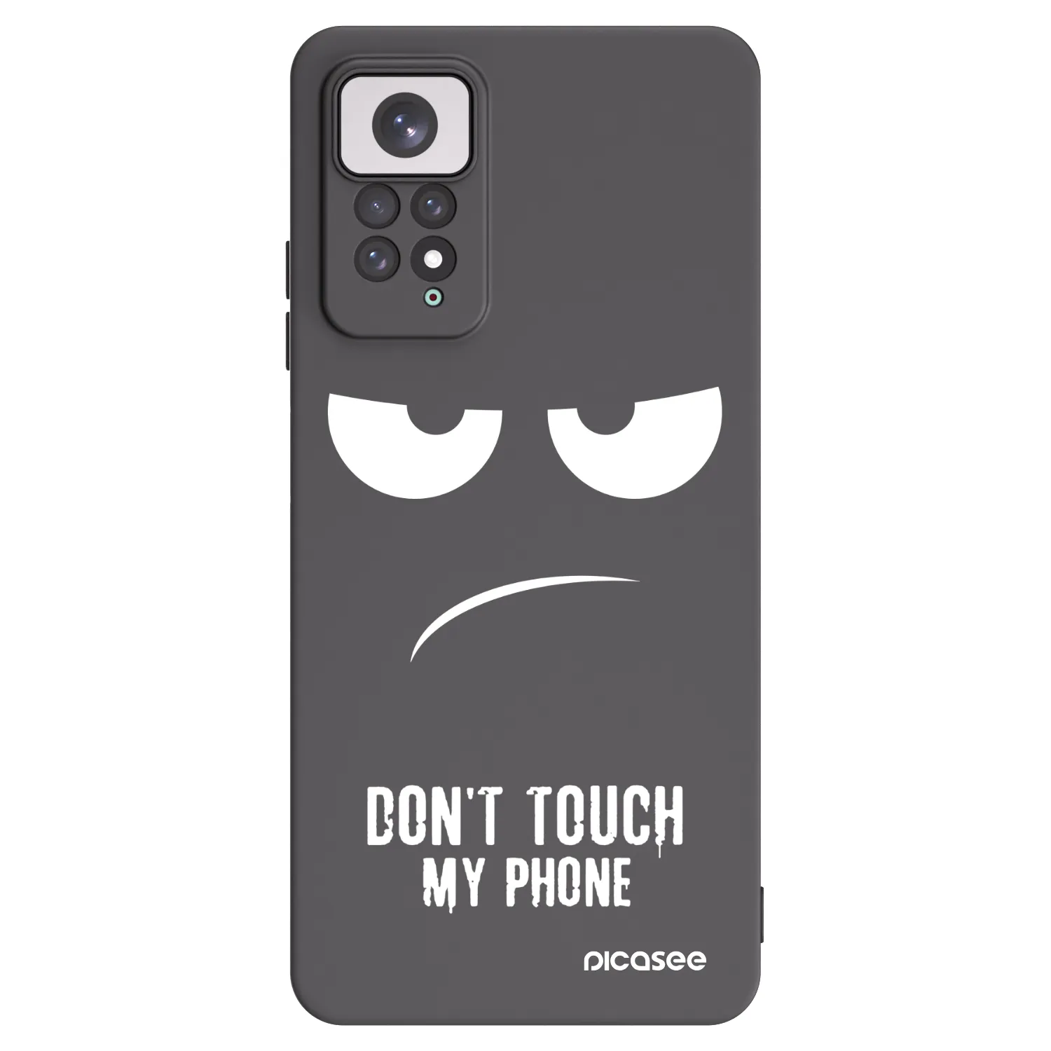 Picasee silikonski črni ovitek za Xiaomi Redmi Note 11 - Don't Touch My Phone