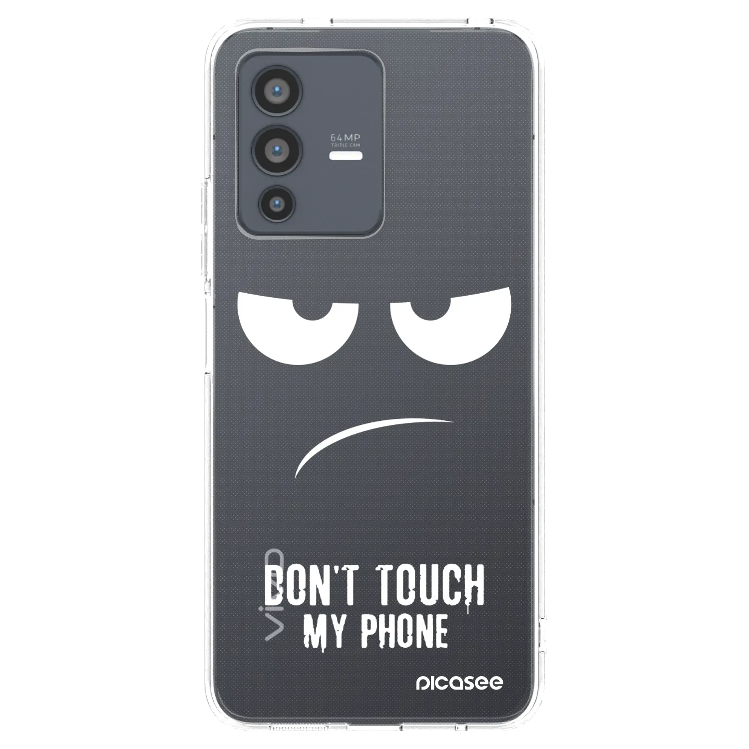 Picasee silikonski prozorni ovitek za Vivo V23 5G - Don't Touch My Phone