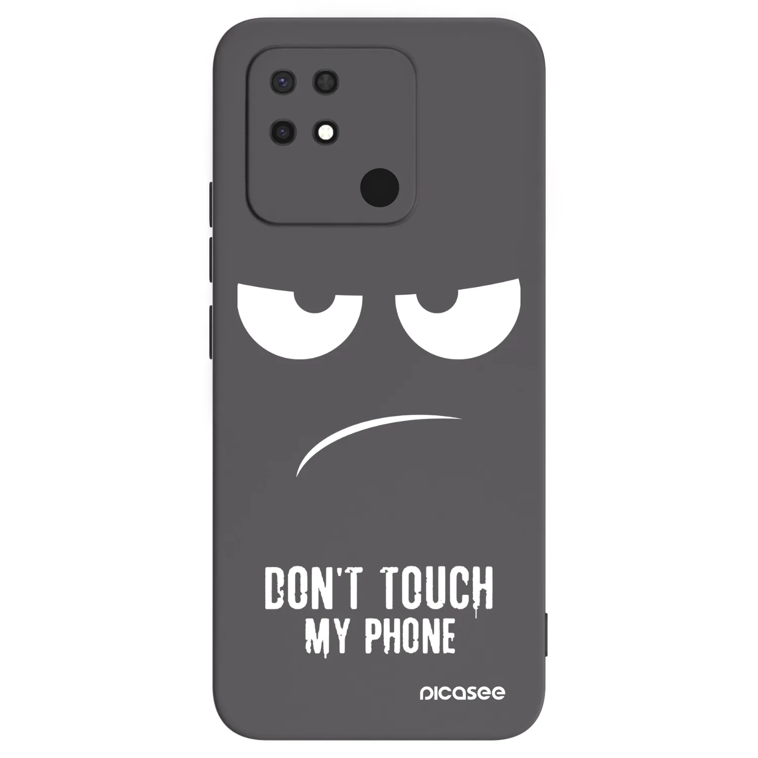 Picasee silikonski črni ovitek za Xiaomi Redmi 10C - Don't Touch My Phone