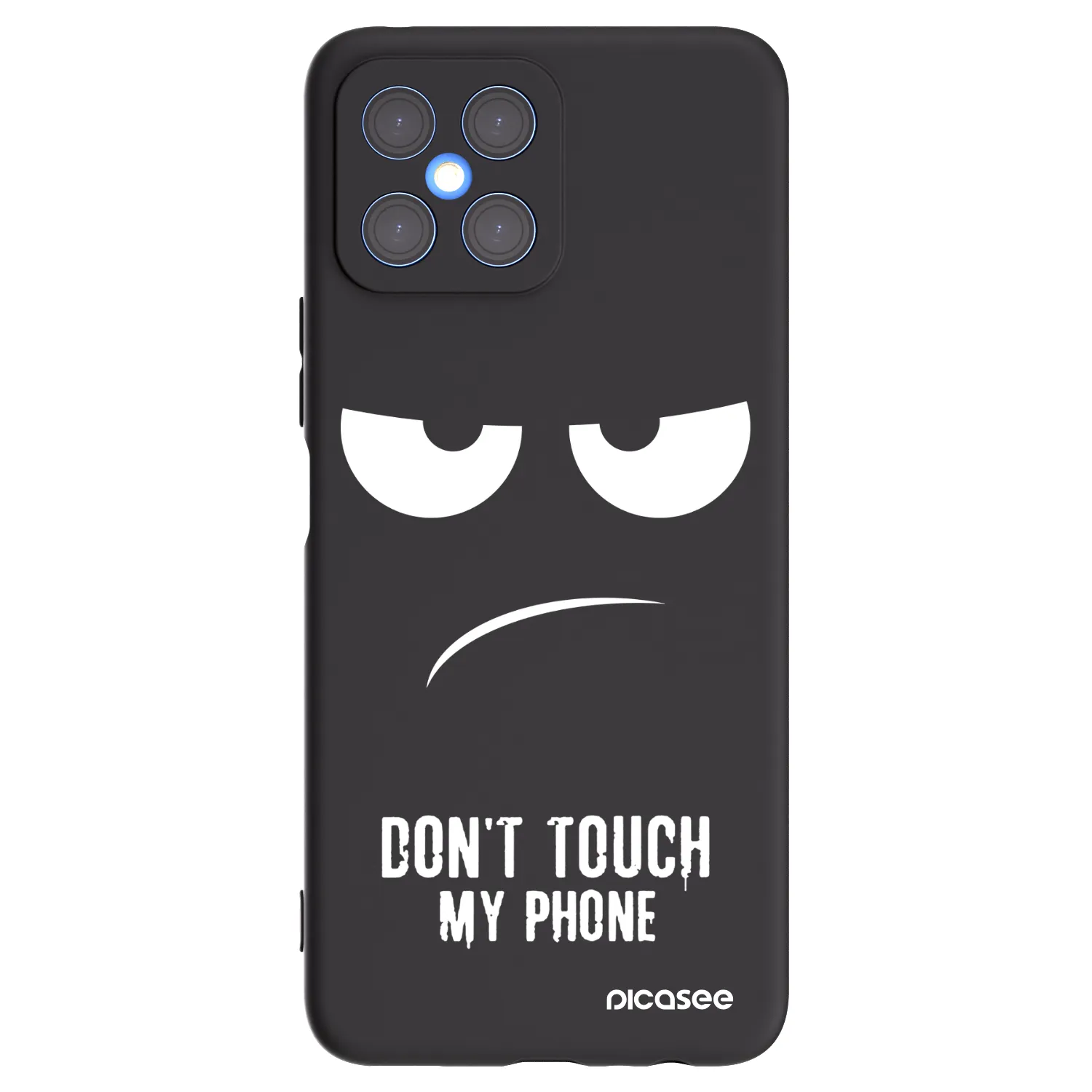 Picasee silikonski črni ovitek za Honor X8 4G - Don't Touch My Phone