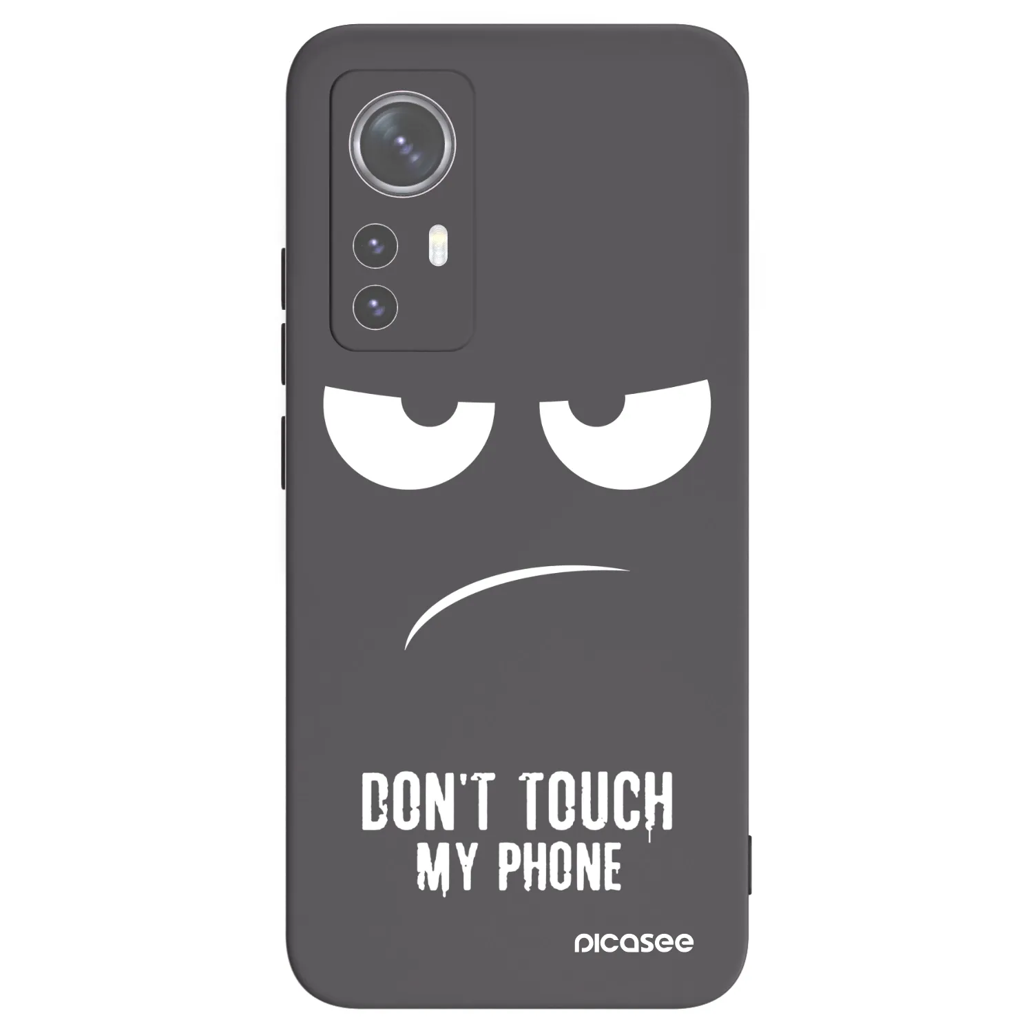 Picasee silikonski črni ovitek za Xiaomi 12X - Don't Touch My Phone