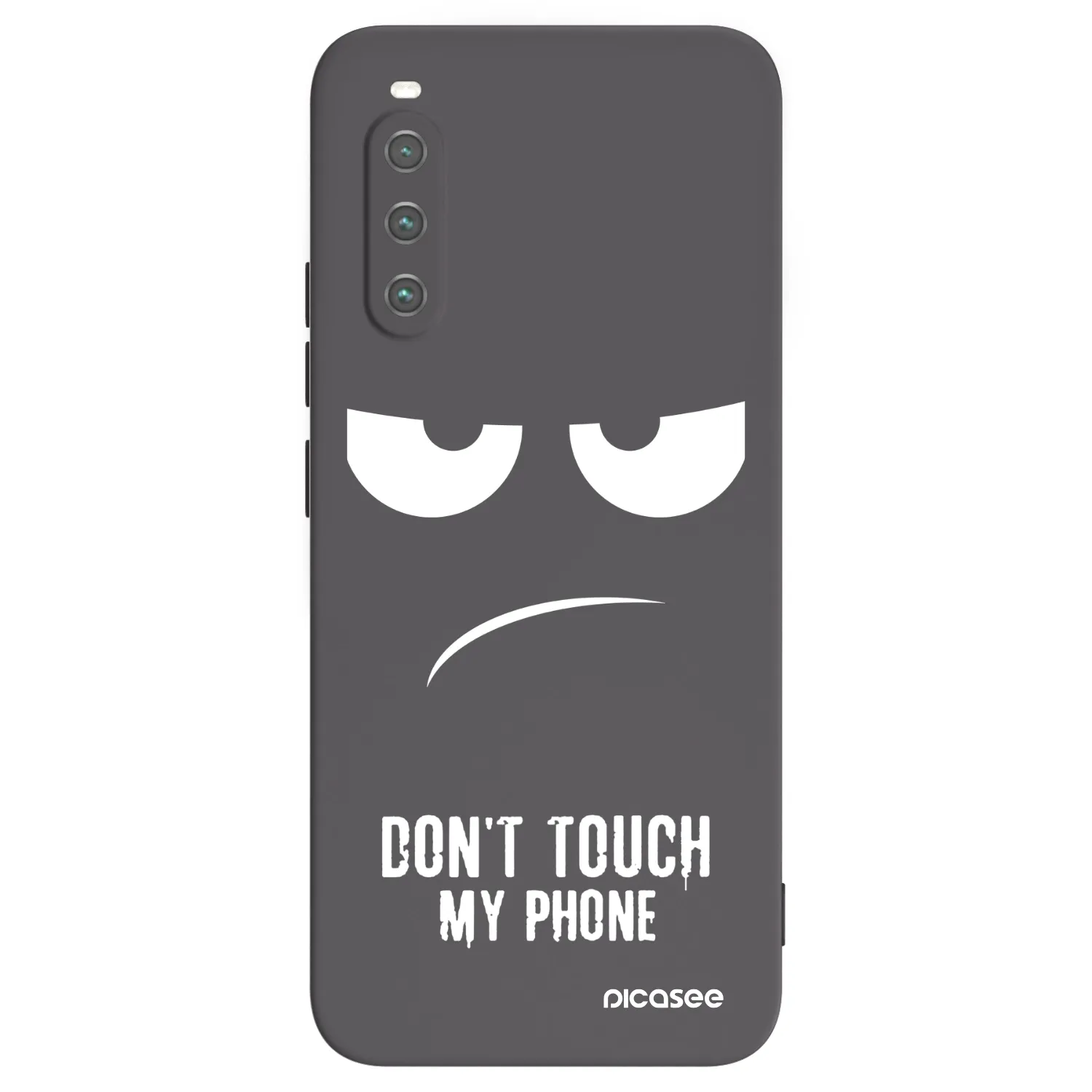 Picasee silikonski črni ovitek za Sony Xperia 10 IV 5G - Don't Touch My Phone