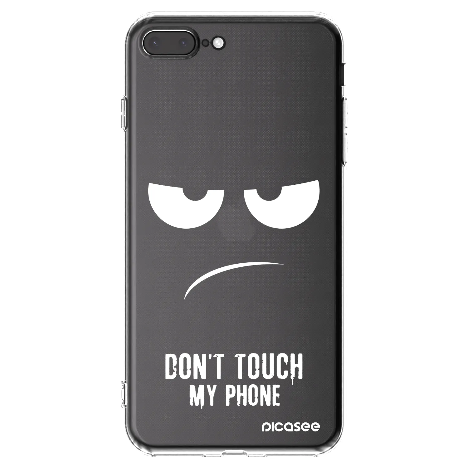 Picasee silikonski prozorni ovitek za Apple iPhone 8 Plus - Don't Touch My Phone