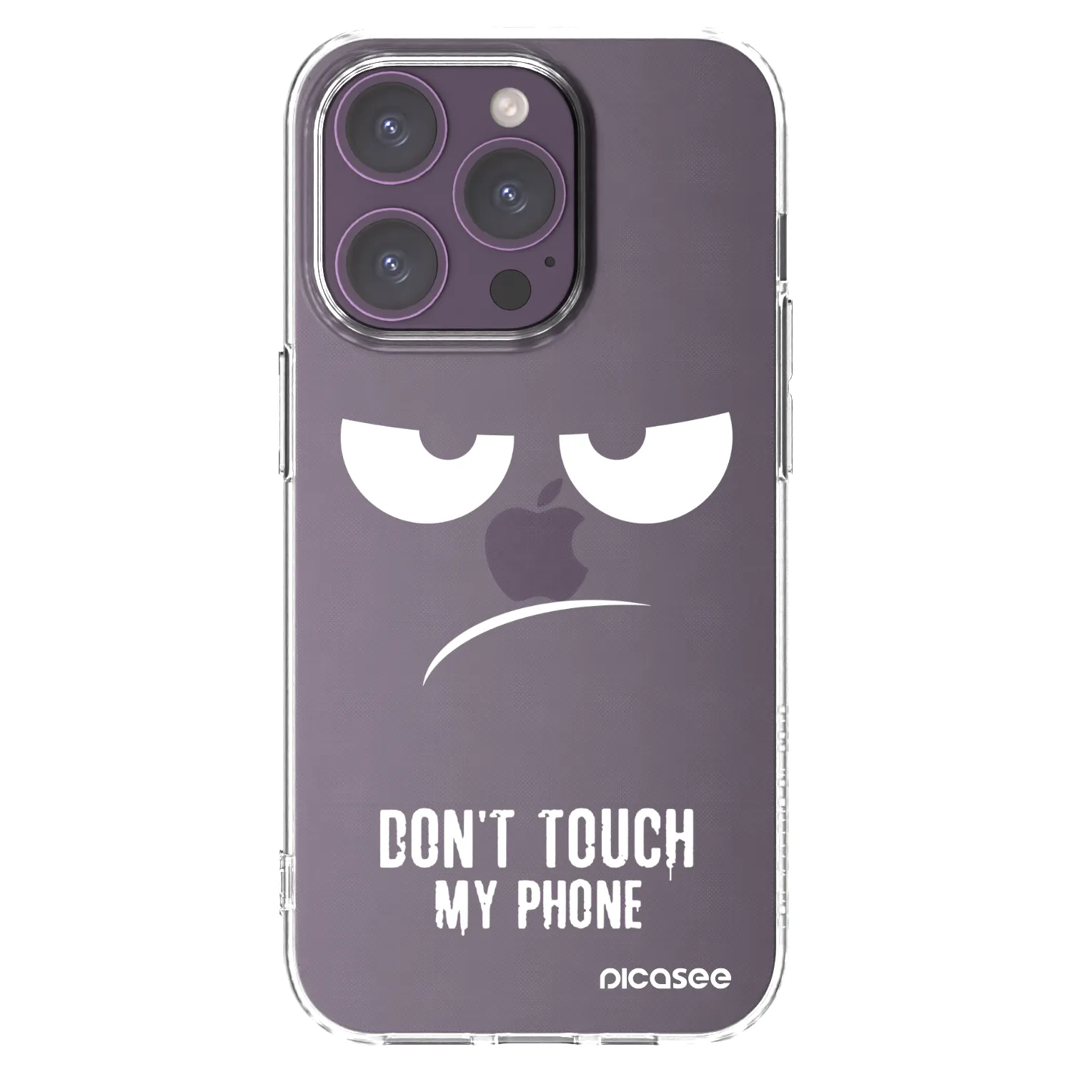 Picasee silikonski prozorni ovitek za Apple iPhone 14 Pro - Don't Touch My Phone
