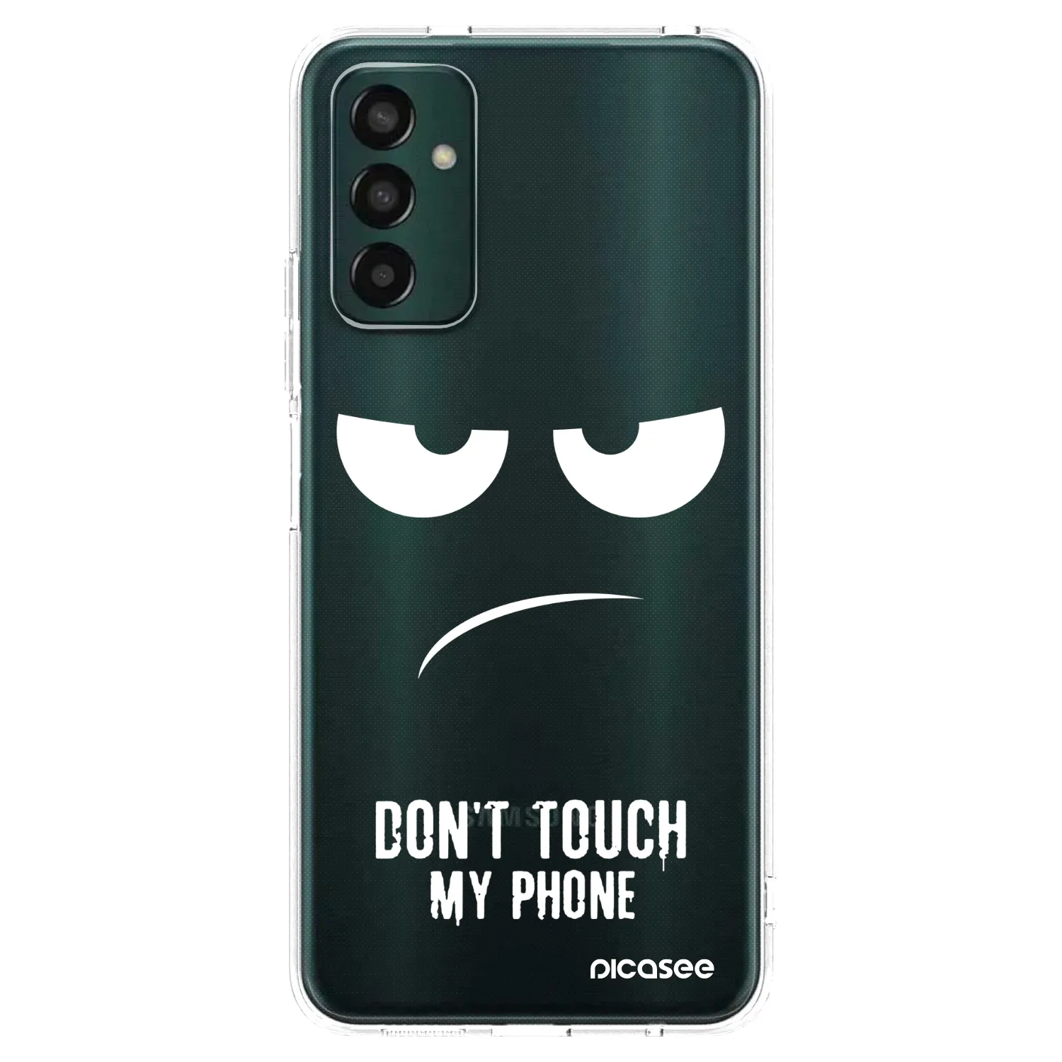 Picasee silikonski prozorni ovitek za Samsung Galaxy M13 M135F - Don't Touch My Phone
