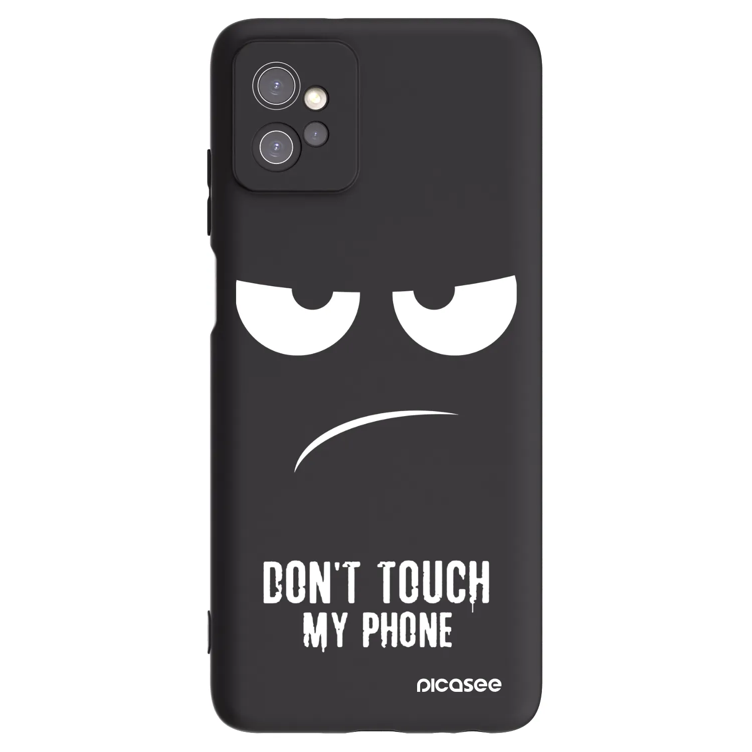 Picasee silikonski črni ovitek za Motorola Moto G32 - Don't Touch My Phone