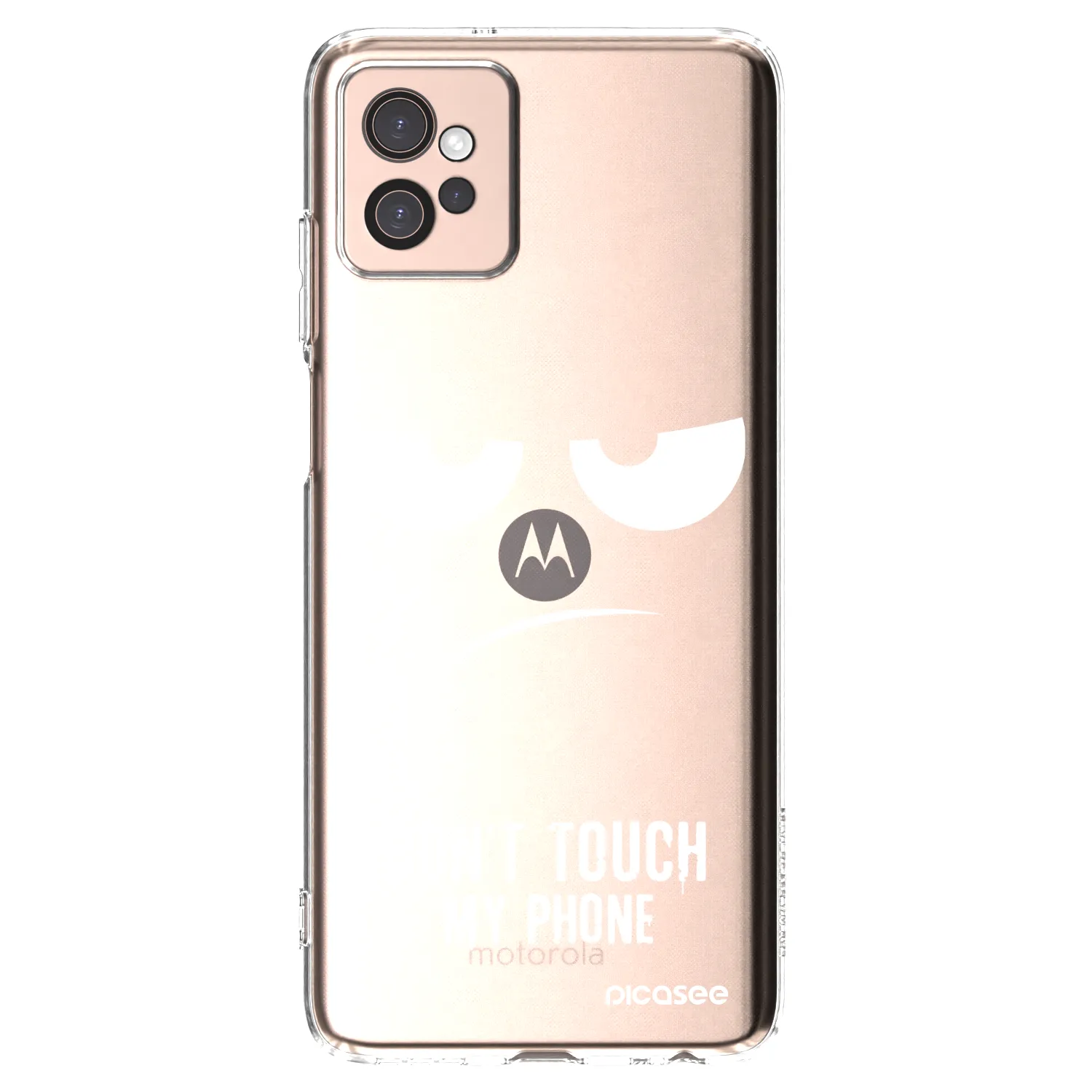 Picasee silikonski prozorni ovitek za Motorola Moto G32 - Don't Touch My Phone