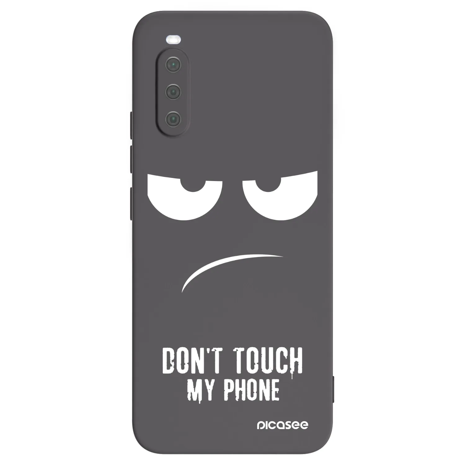 Picasee silikonski črni ovitek za Sony Xperia 10 III - Don't Touch My Phone