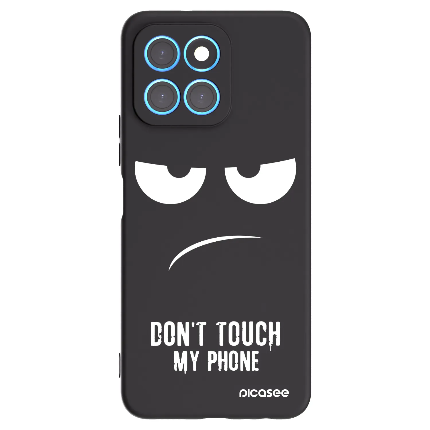Picasee silikonski črni ovitek za Honor X8 5G - Don't Touch My Phone