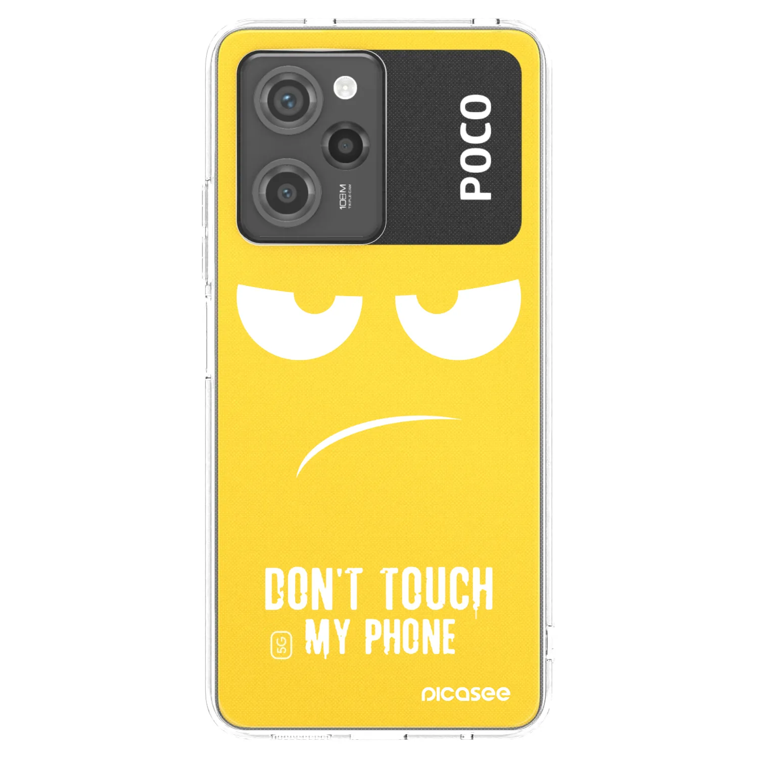 Picasee silikonski črni ovitek za Xiaomi Poco X5 Pro - Don't Touch My Phone
