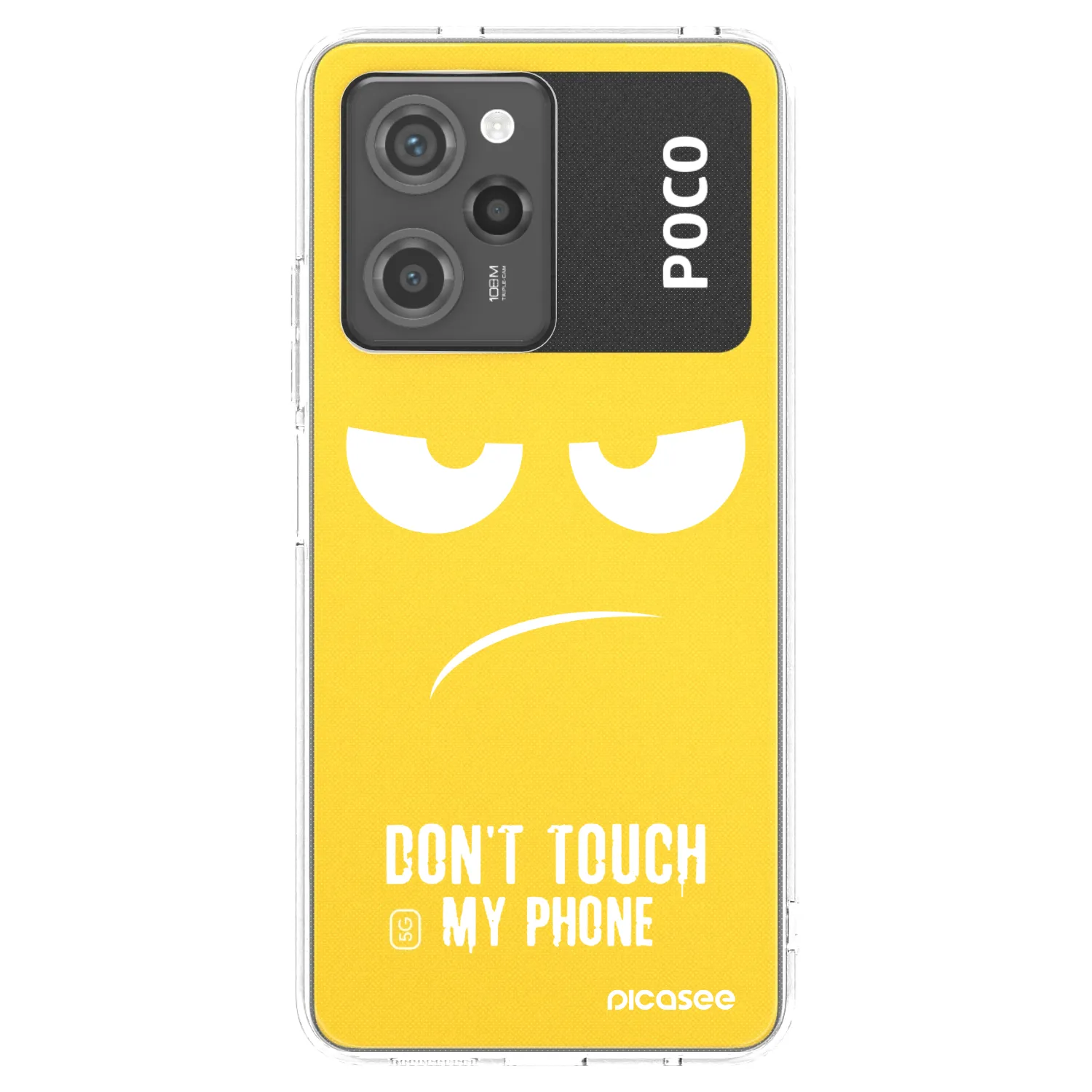 Picasee silikonski prozorni ovitek za Xiaomi Poco X5 Pro - Don't Touch My Phone