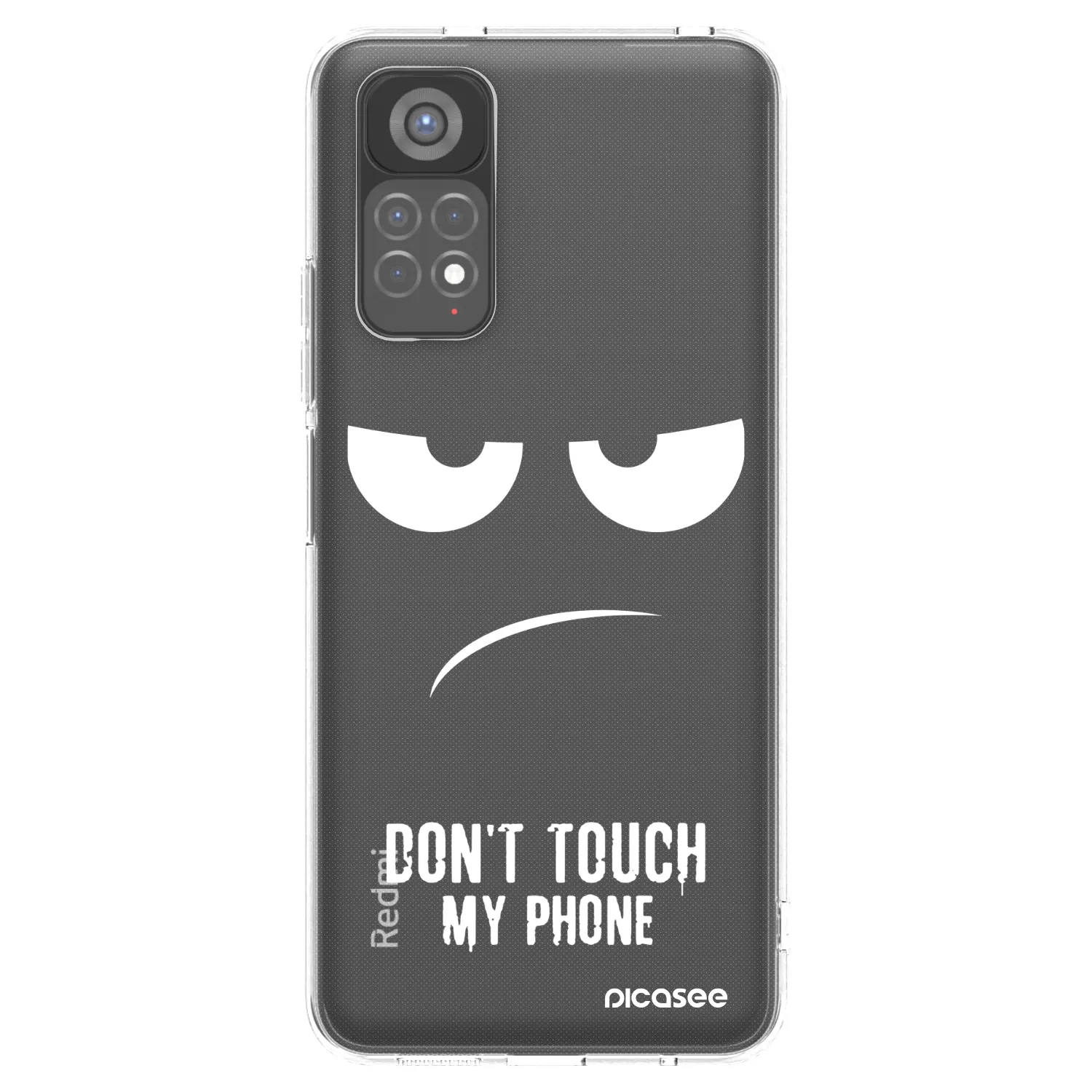 Picasee silikonski prozorni ovitek za Xiaomi Redmi Note 11S 5G - Don't Touch My Phone