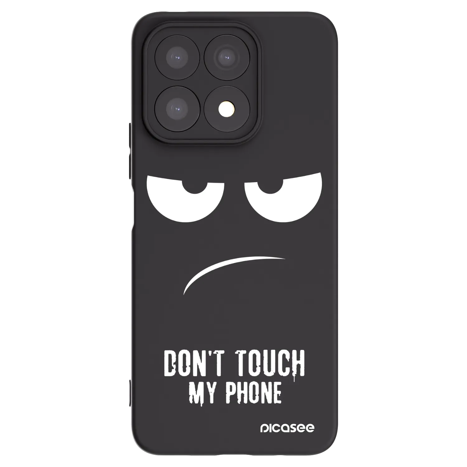 Picasee silikonski črni ovitek za Honor X8a - Don't Touch My Phone