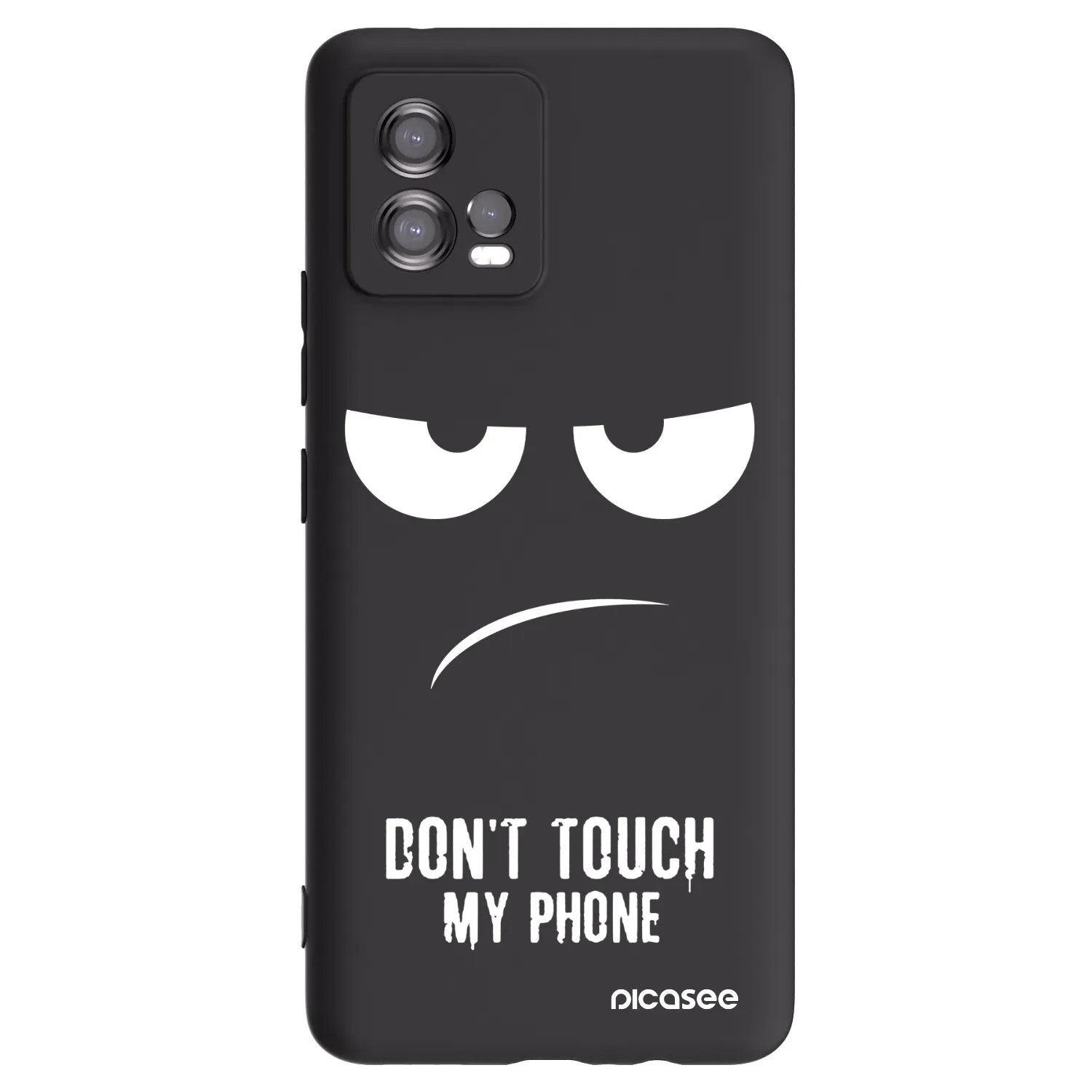 Picasee silikonski črni ovitek za Motorola Moto G72 - Don't Touch My Phone