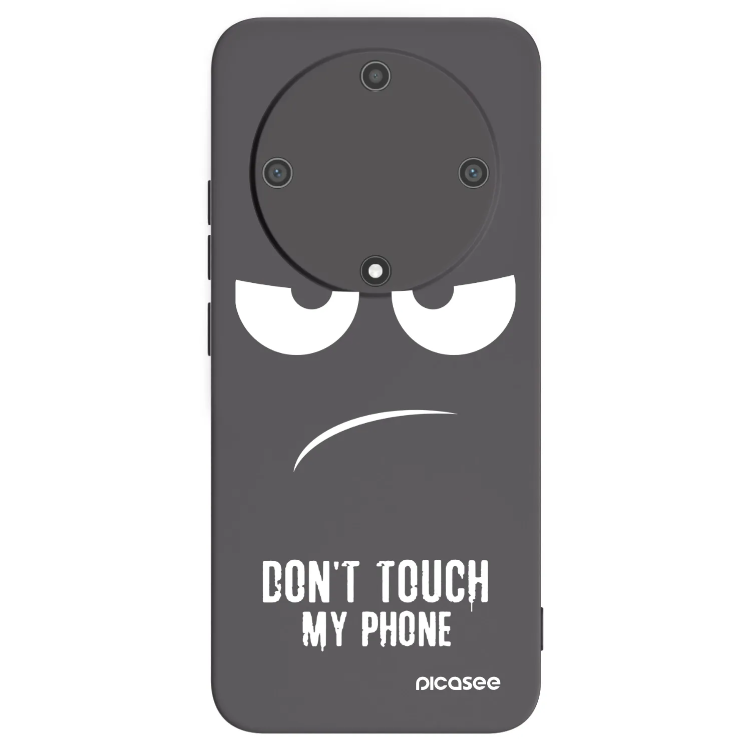 Picasee silikonski črni ovitek za Honor Magic5 Lite 5G - Don't Touch My Phone