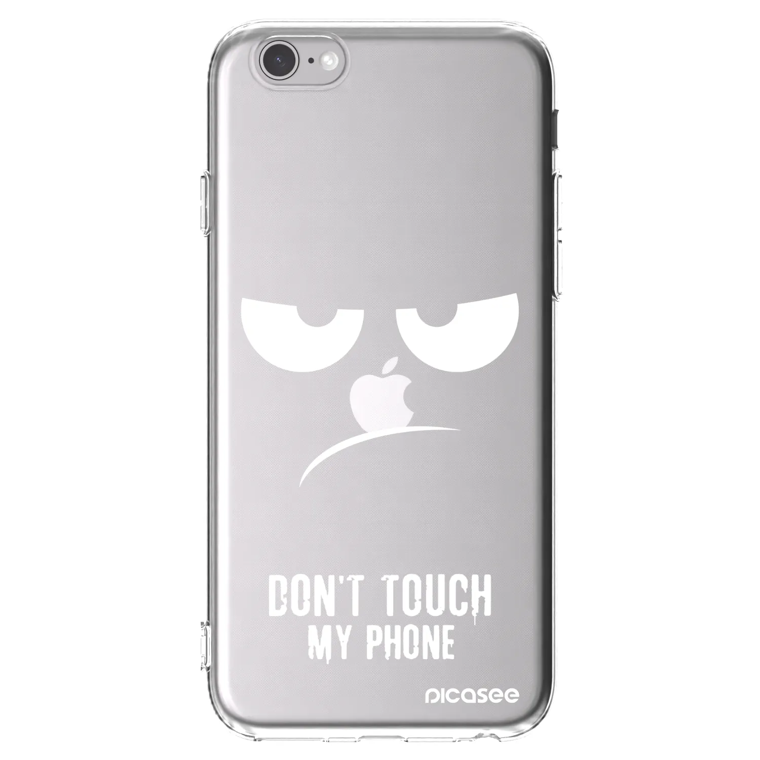 Picasee silikonski prozorni ovitek za Apple iPhone 6/6S - Don't Touch My Phone