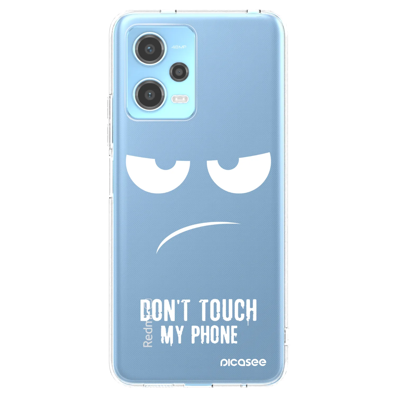 Picasee silikonski prozorni ovitek za Xiaomi Redmi Note 12 5G - Don't Touch My Phone
