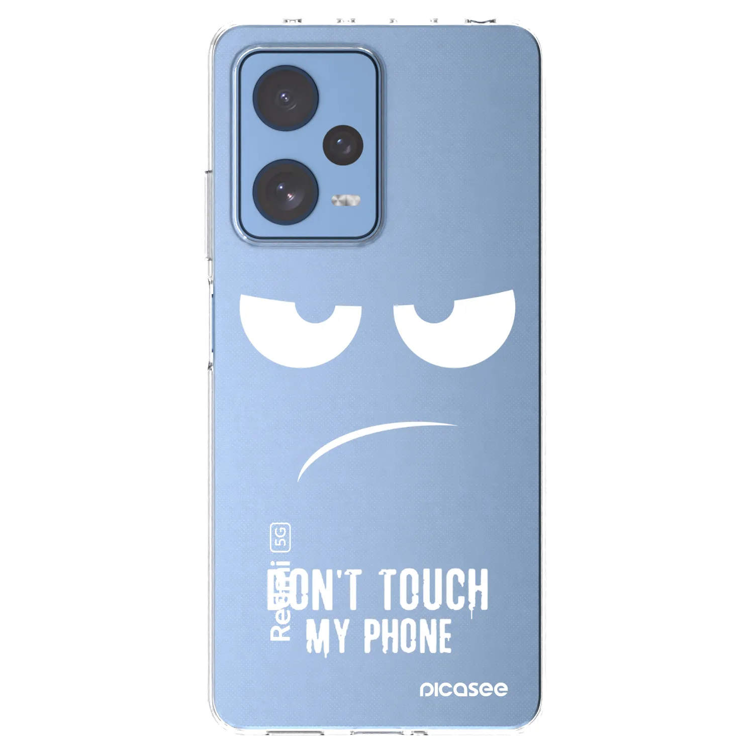 Picasee silikonski prozorni ovitek za Xiaomi Redmi Note 12 Pro 5G - Don't Touch My Phone
