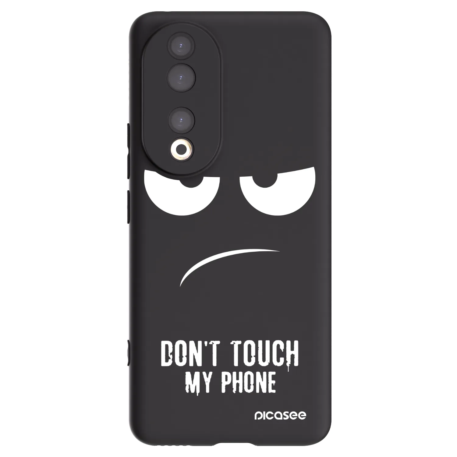 Picasee silikonski črni ovitek za Honor 90 5G - Don't Touch My Phone
