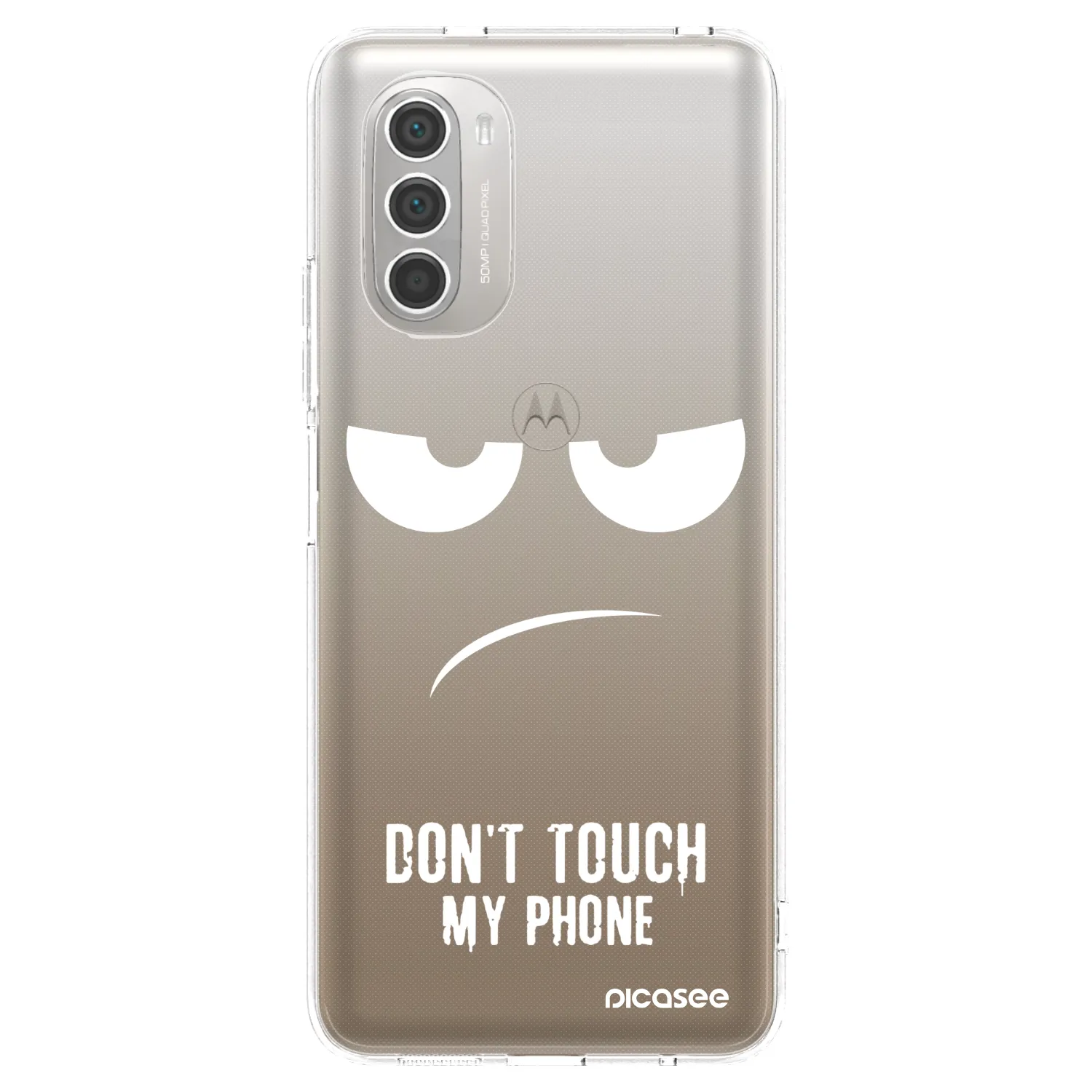 Picasee silikonski prozorni ovitek za Motorola Moto G51 - Don't Touch My Phone