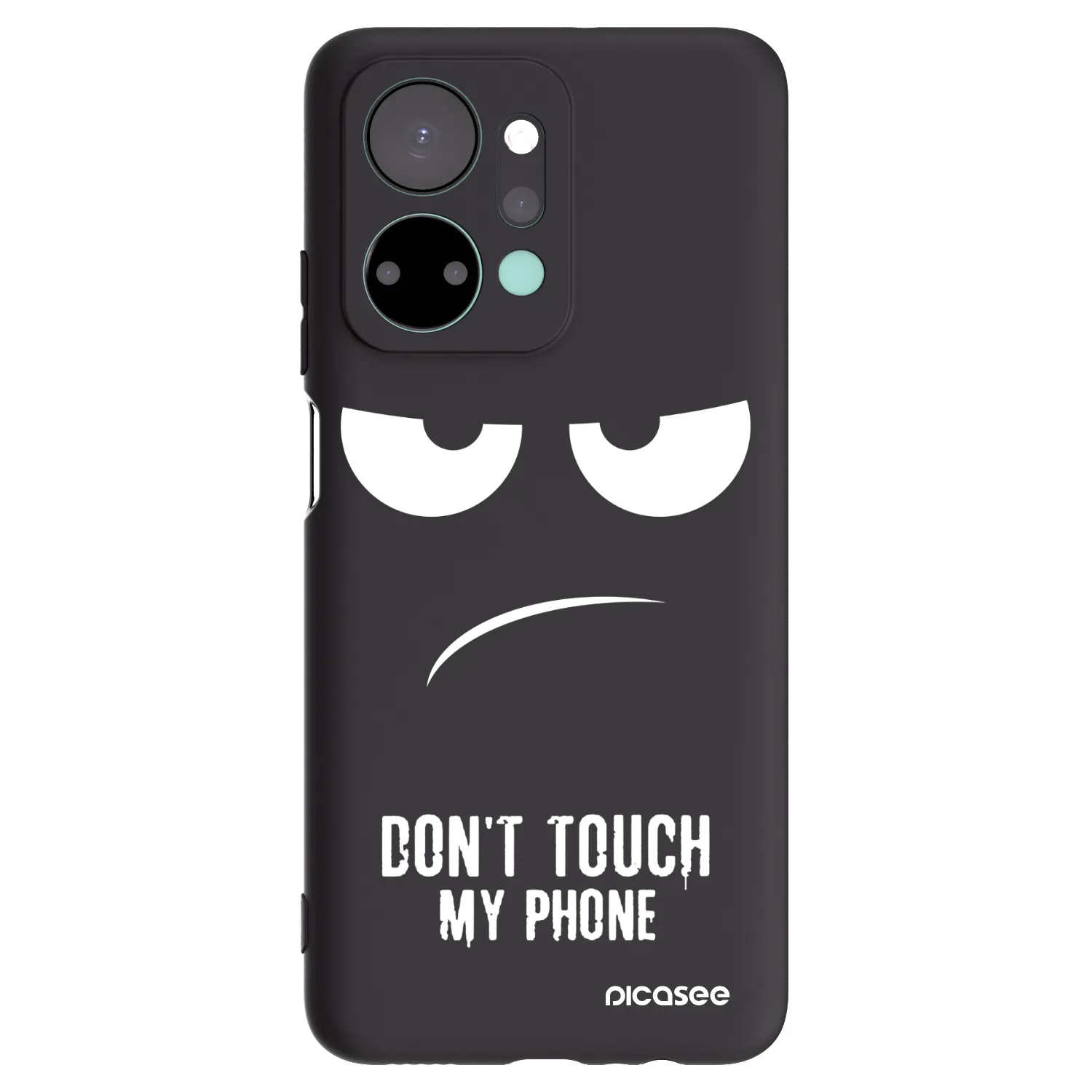 Picasee silikonski črni ovitek za Honor X7a - Don't Touch My Phone