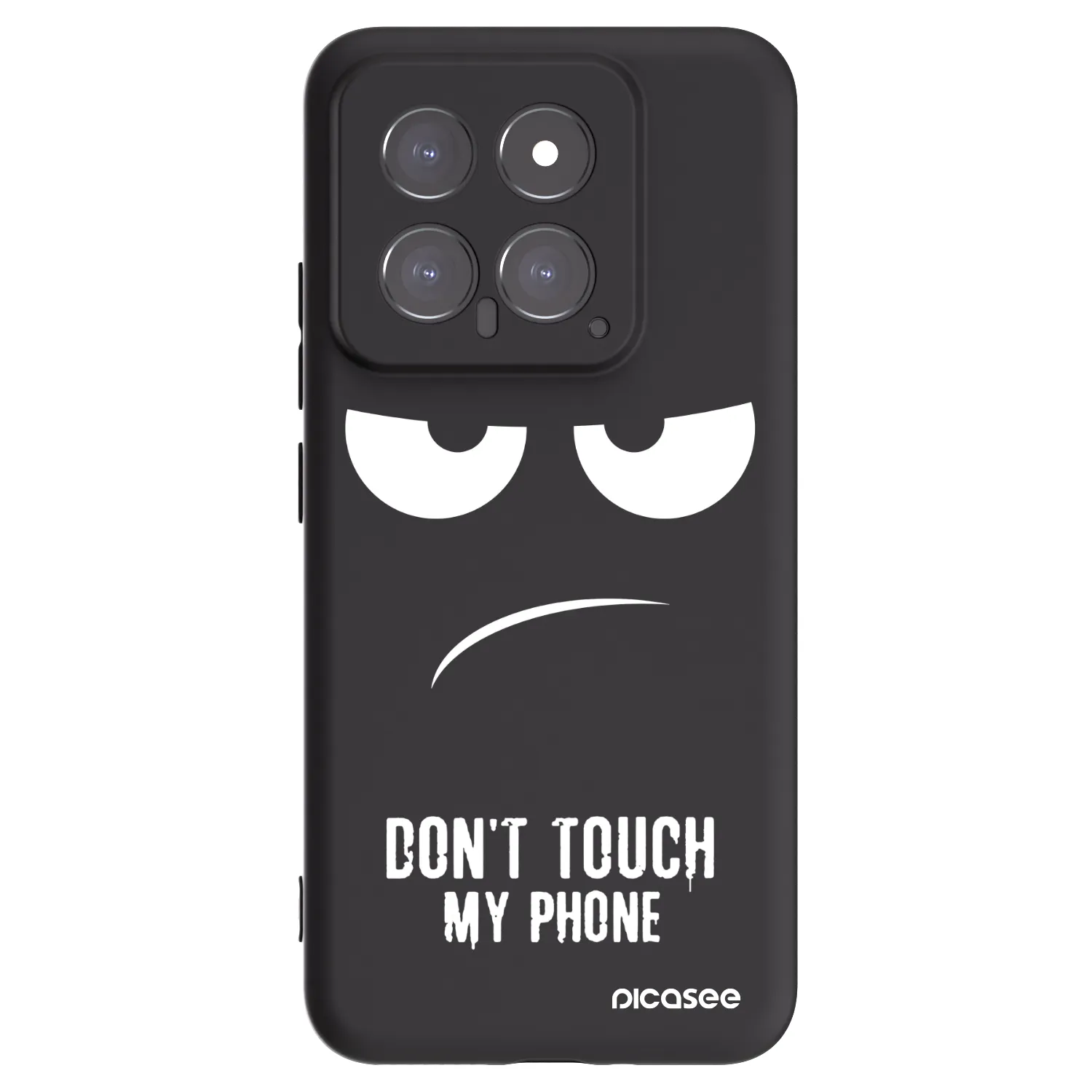 Picasee silikonski črni ovitek za Xiaomi 14 - Don't Touch My Phone