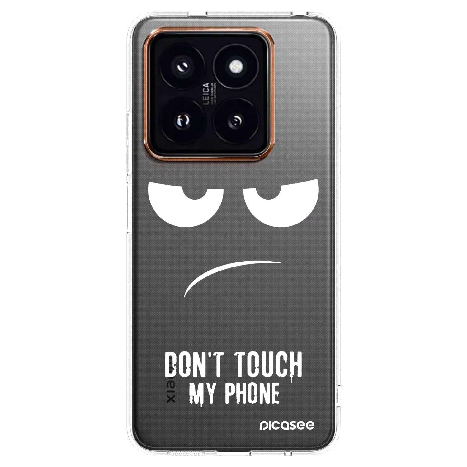 Picasee silikonski prozorni ovitek za Xiaomi 14 Pro - Don't Touch My Phone
