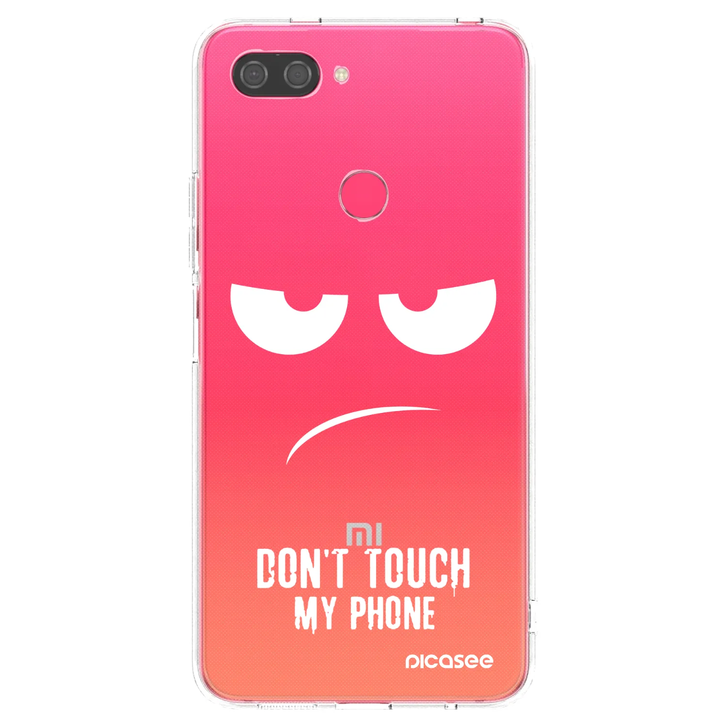 Picasee silikonski prozorni ovitek za Xiaomi Mi 8 Lite - Don't Touch My Phone