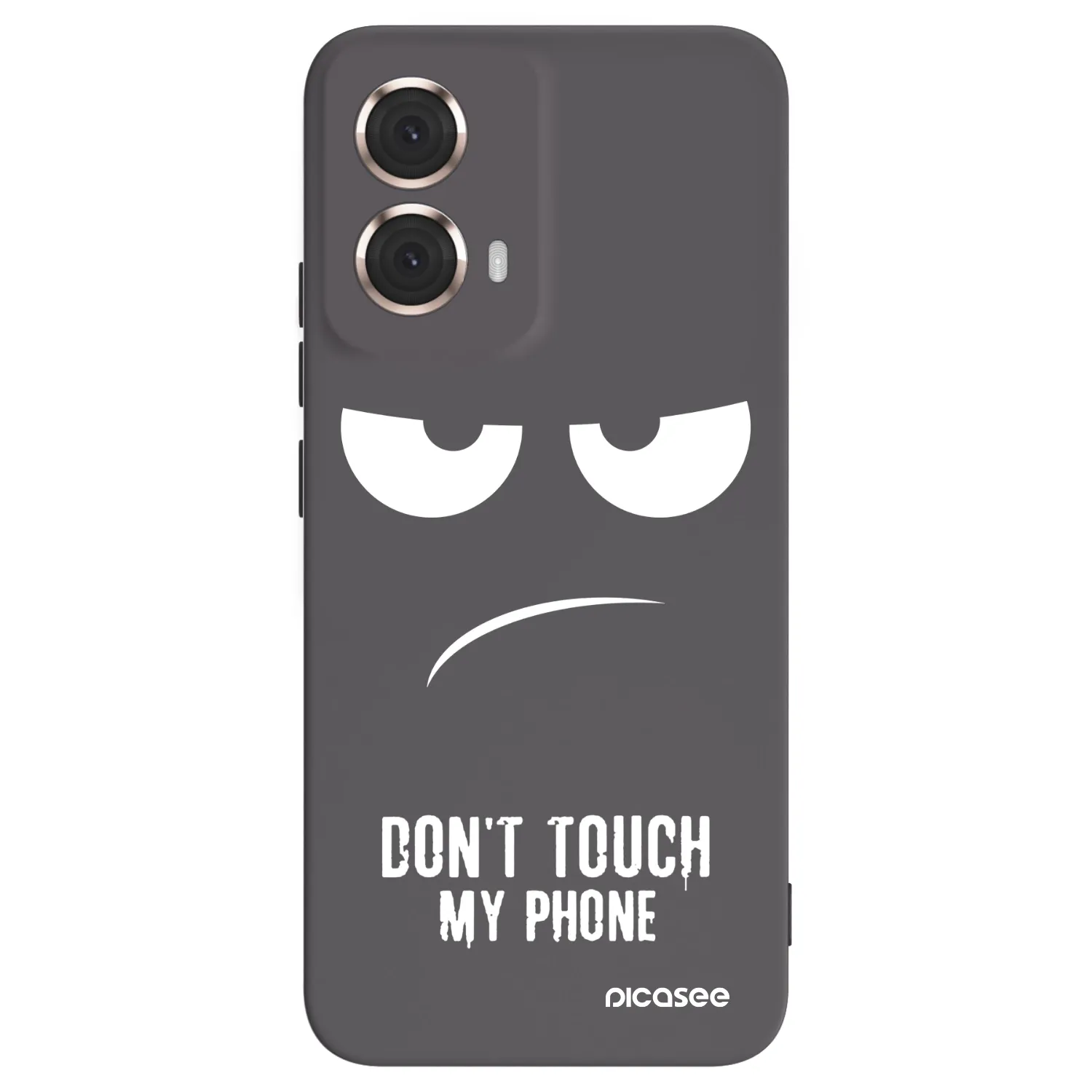 Picasee silikonski črni ovitek za Motorola Moto G85 - Don't Touch My Phone