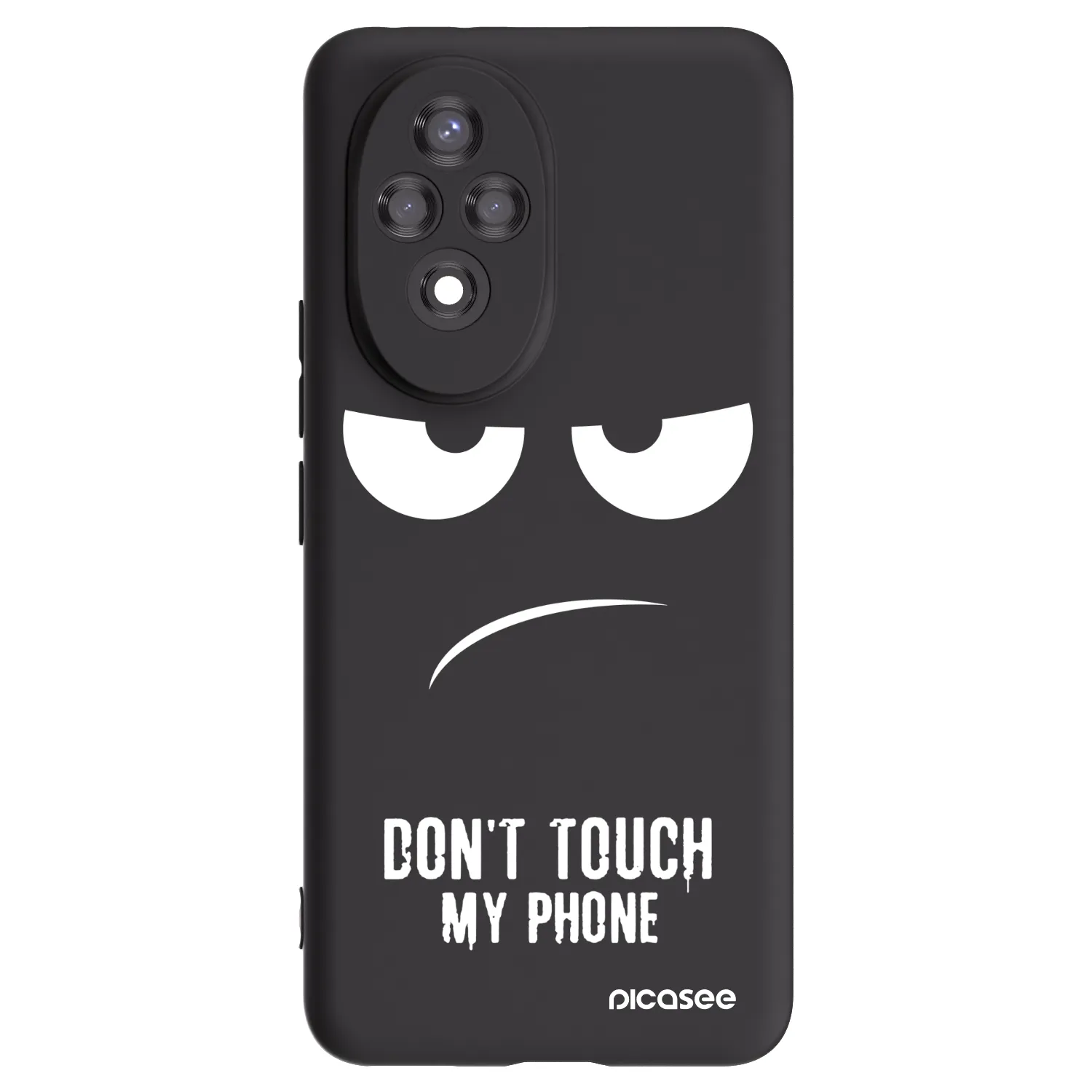 Picasee silikonski črni ovitek za Honor 200 Pro 5G - Don't Touch My Phone