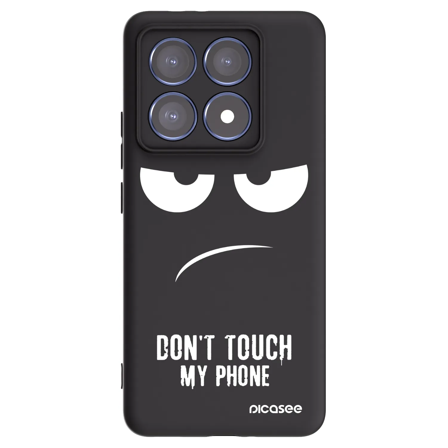 Picasee silikonski črni ovitek za Xiaomi 14T Pro - Don't Touch My Phone