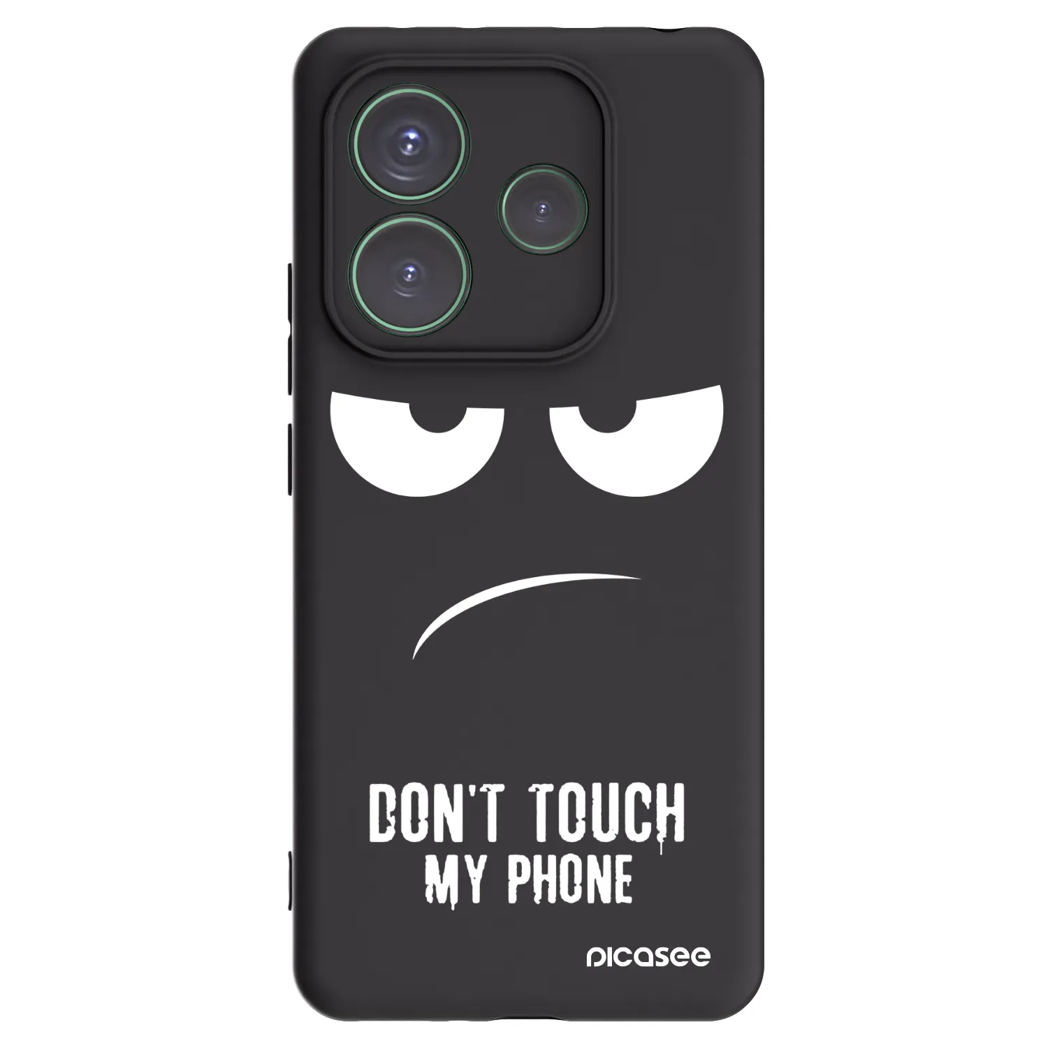 Picasee silikonski črni ovitek za Xiaomi Redmi Note 14 5G - Don't Touch My Phone