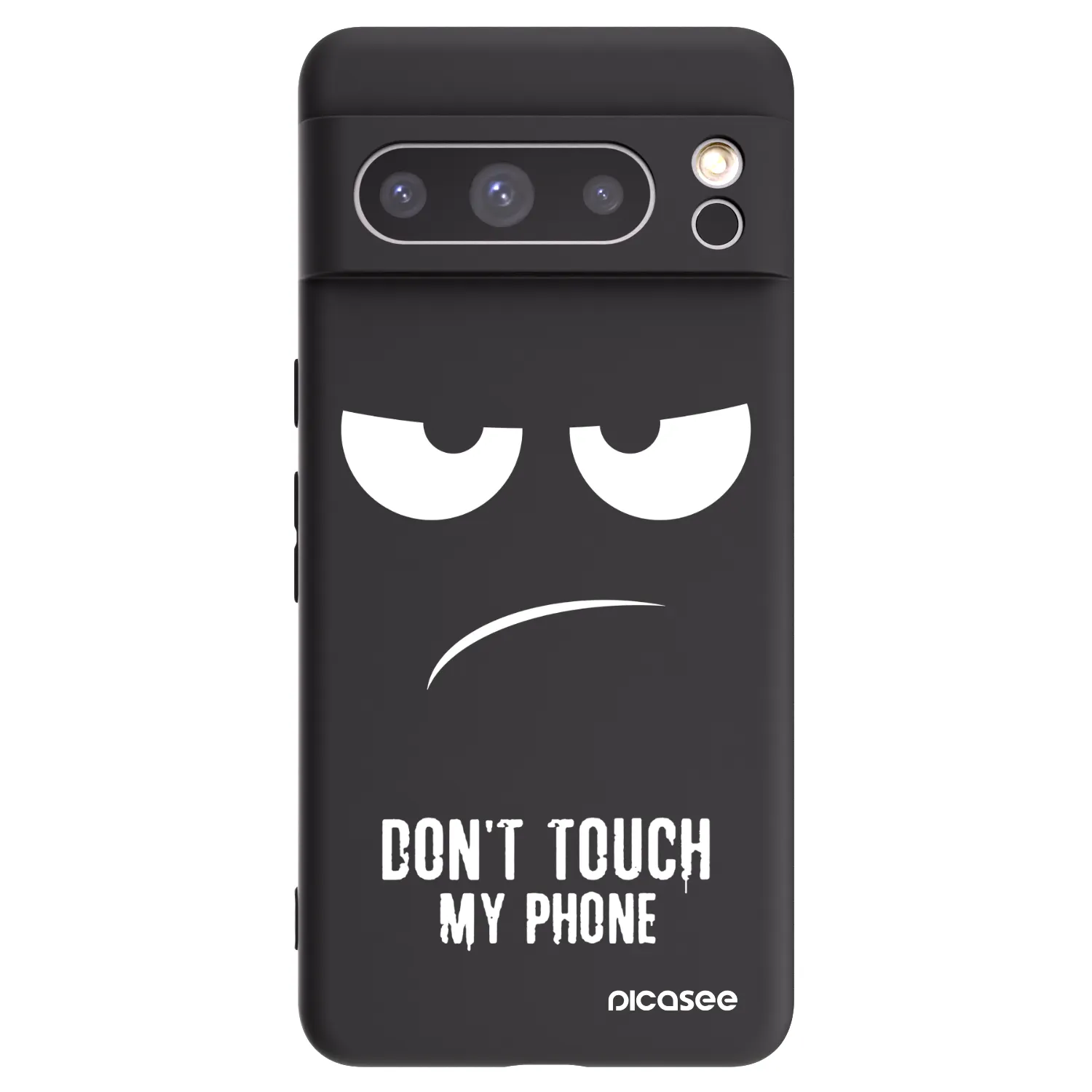 Picasee silikonski črni ovitek za Google Pixel 8 Pro - Don't Touch My Phone