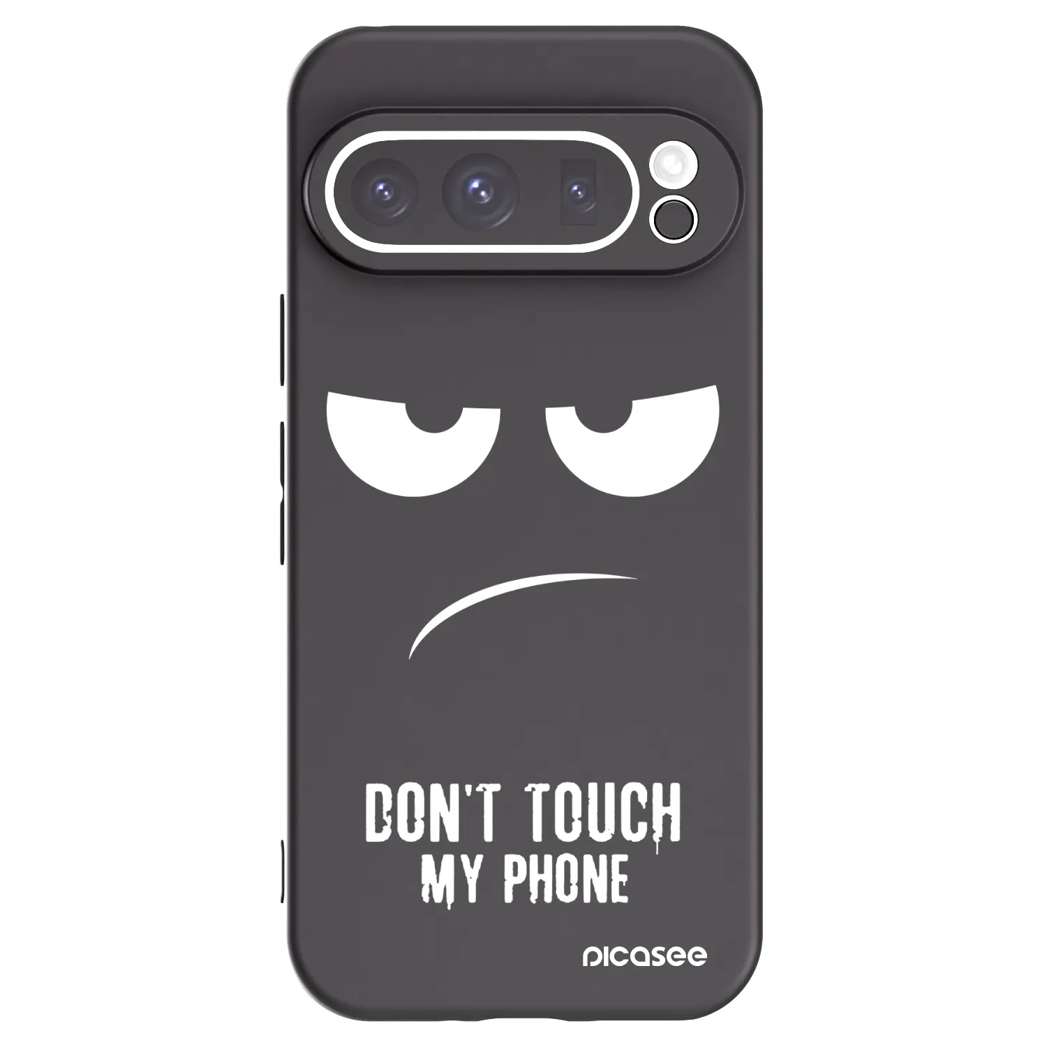 Picasee silikonski črni ovitek za Google Pixel 9 Pro - Don't Touch My Phone