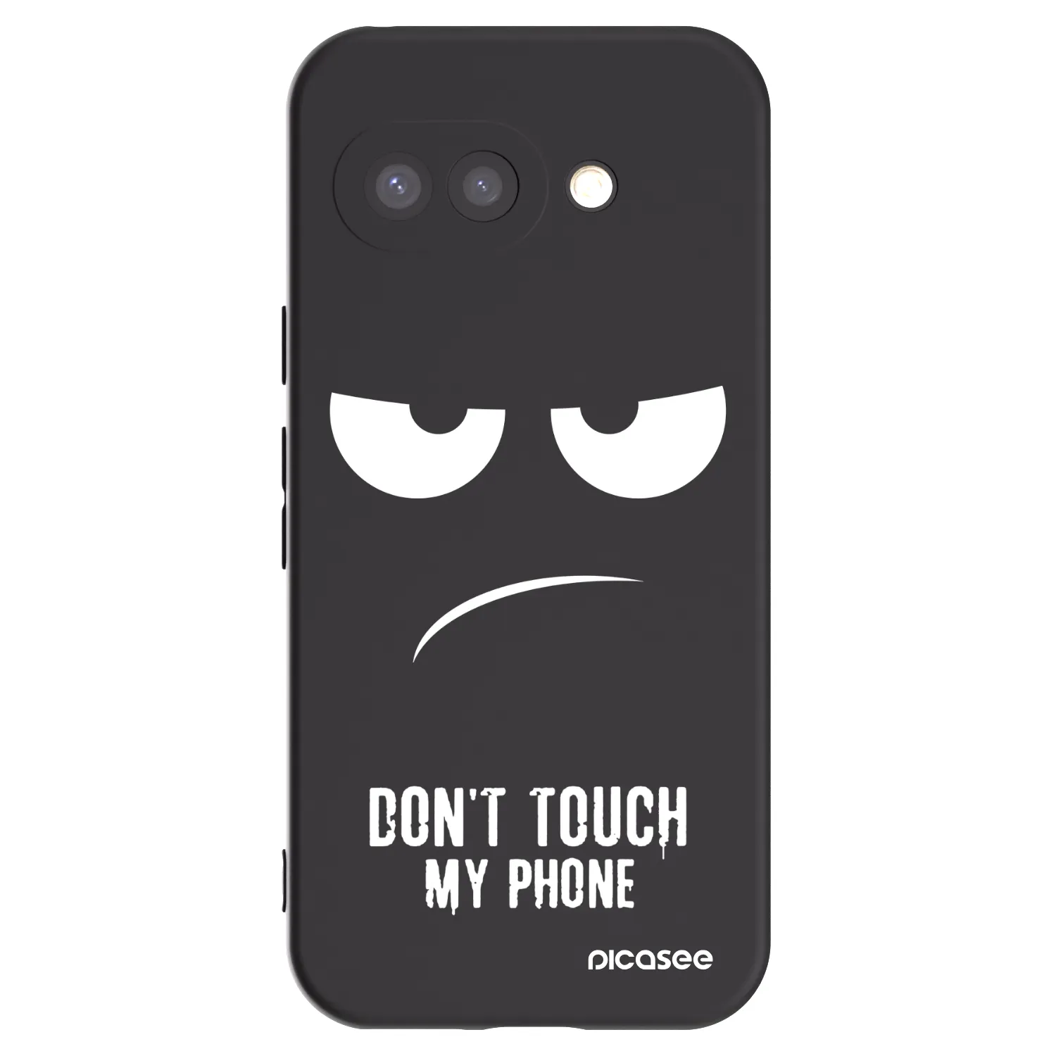 Picasee silikonski črni ovitek za Google Pixel 9a - Don't Touch My Phone