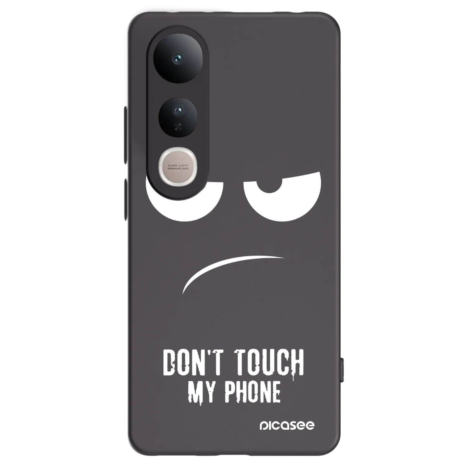 Picasee silikonski črni ovitek za Vivo V50 Lite 5G - Don't Touch My Phone