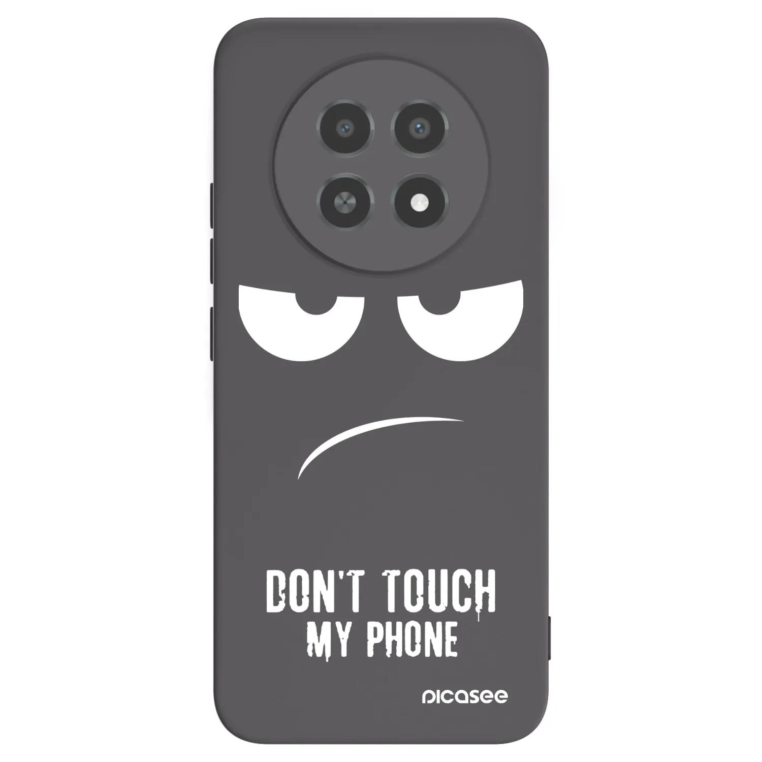 Picasee silikonski črni ovitek za Realme 12X - Don't Touch My Phone