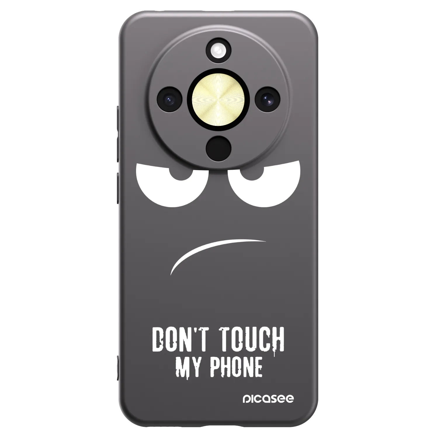 Picasee silikonski črni ovitek za Honor Magic8 Lite 5G - Don't Touch My Phone